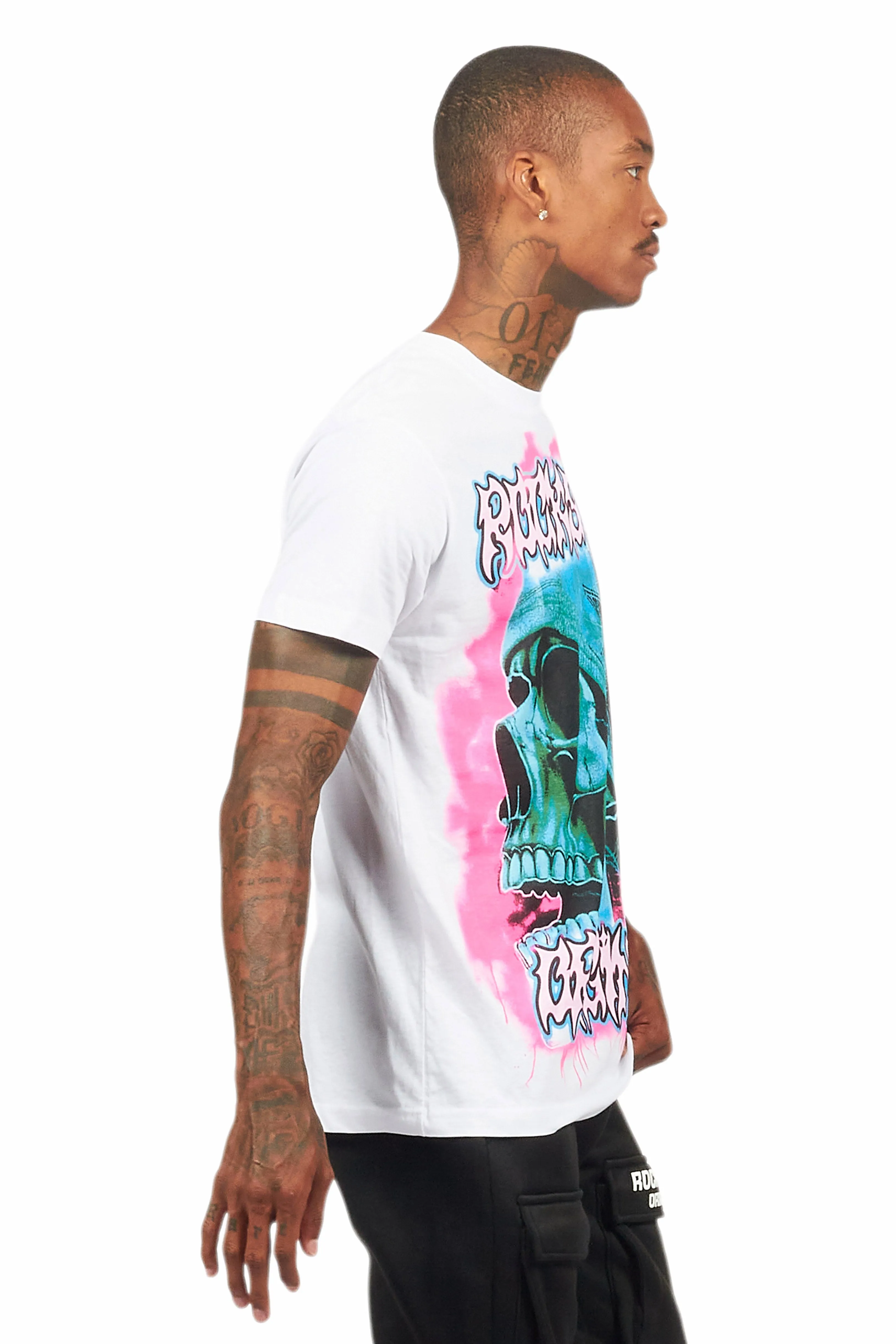 Amari White Graphic T-Shirt sold by Rockstar Original product image thumbnail 3