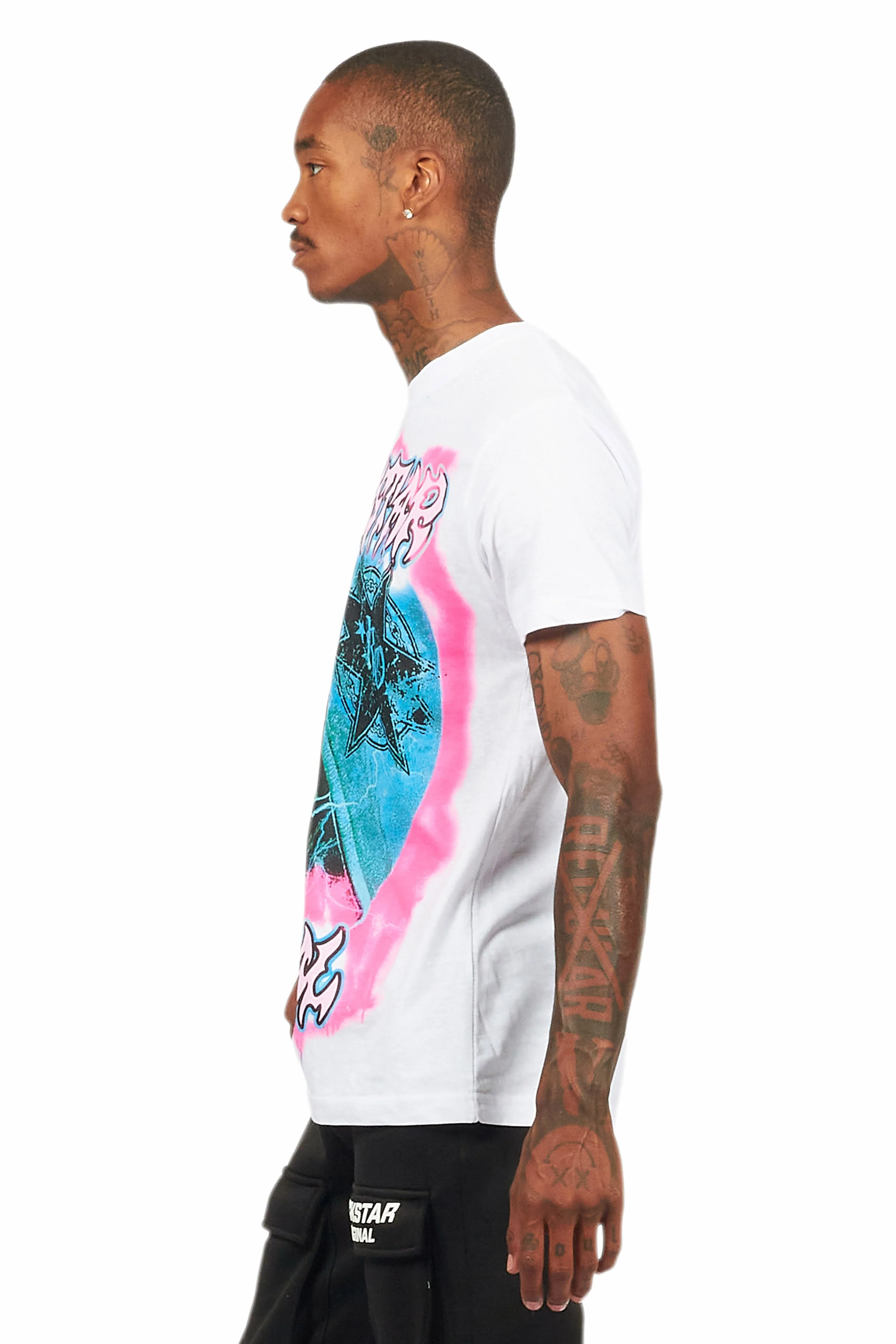 Amari White Graphic T-Shirt sold by Rockstar Original product image thumbnail 5