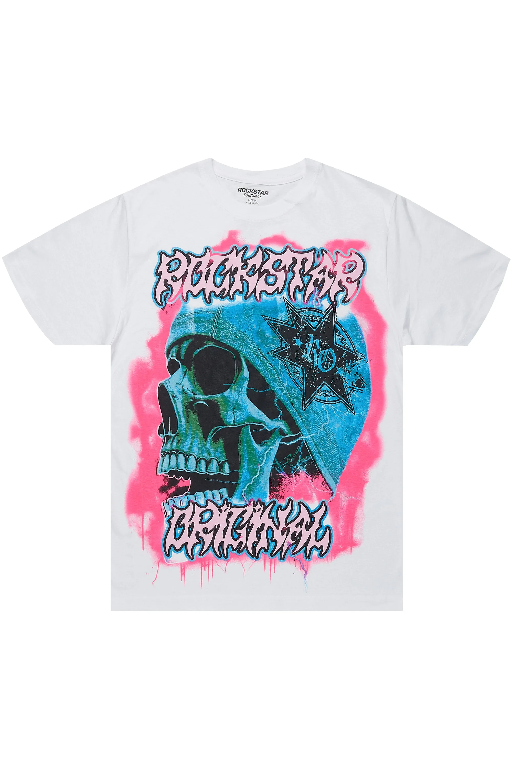 Amari White Graphic T-Shirt sold by Rockstar Original