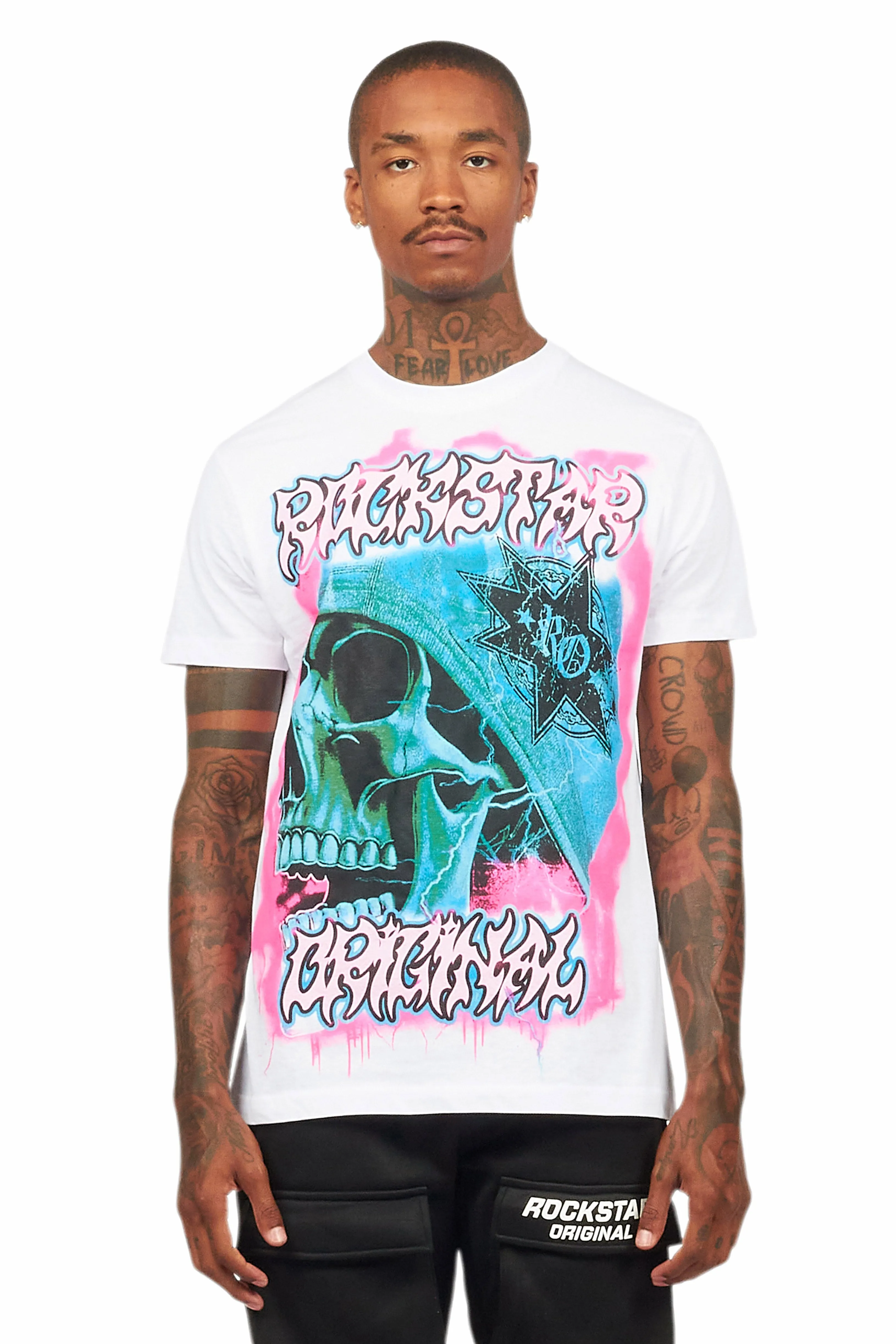 Amari White Graphic T-Shirt sold by Rockstar Original product image thumbnail 2