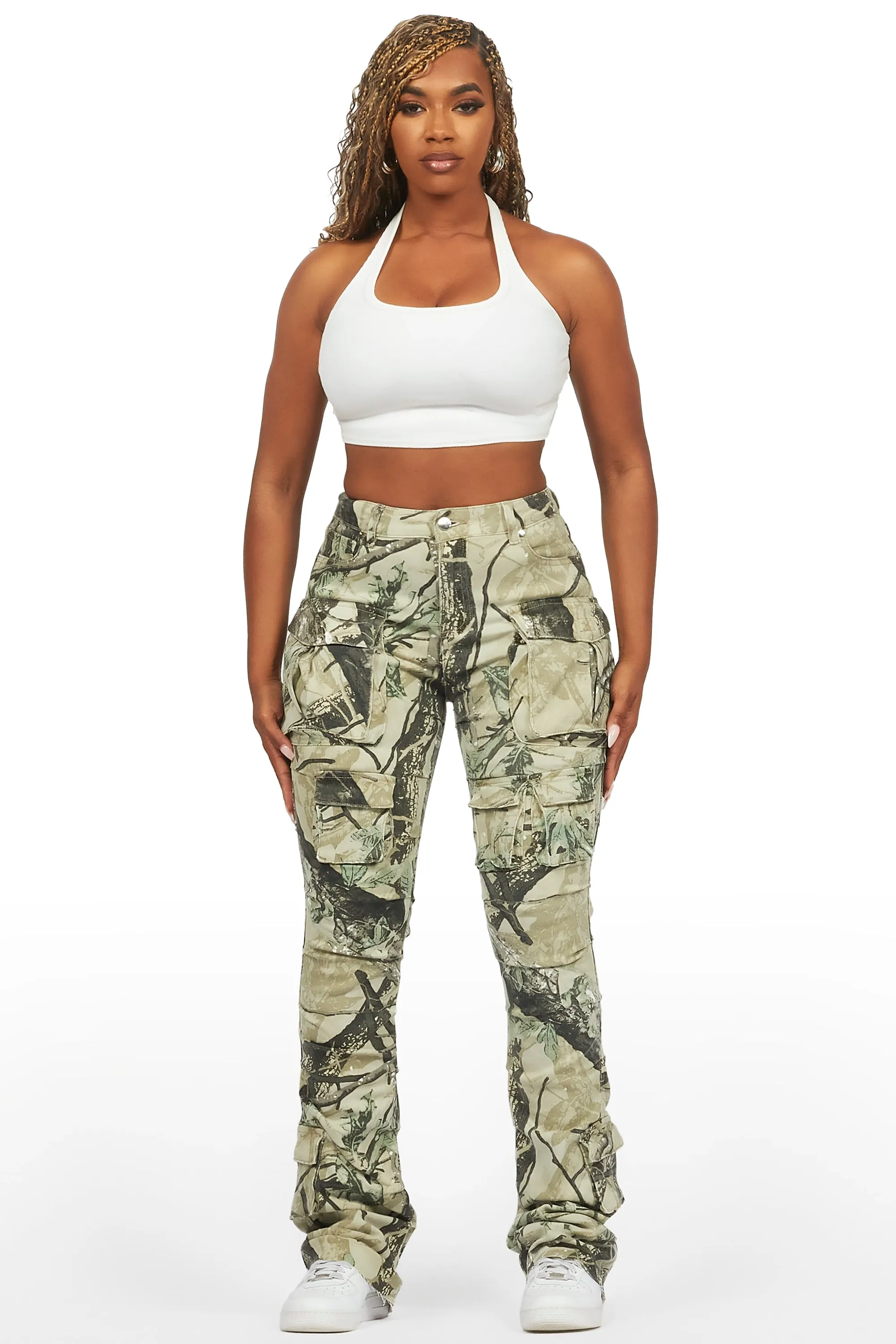 Chabria Tree Camo Stacked Flare Jean sold by Rockstar Original product image thumbnail 3
