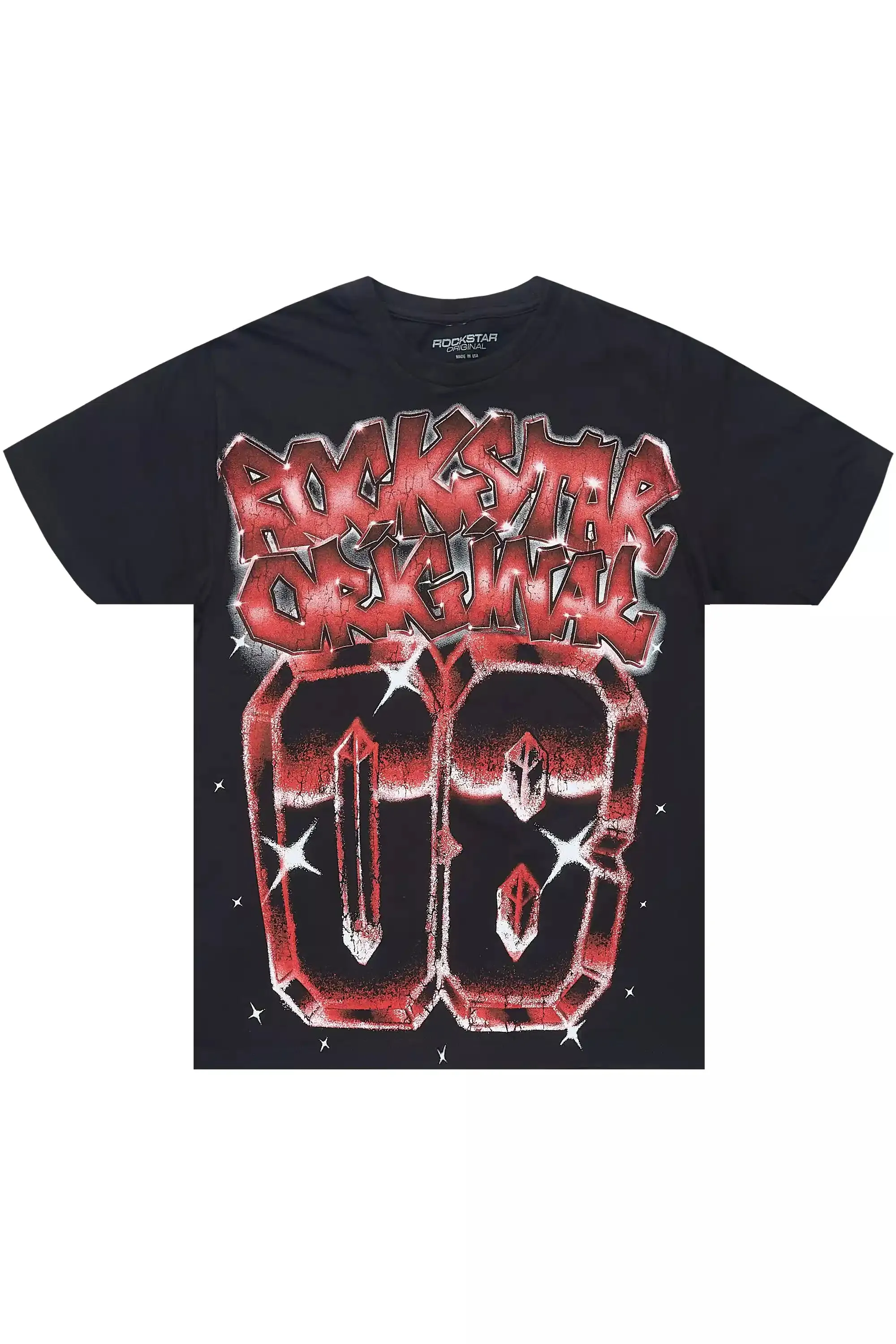 Alisca Black/Red Oversized T-Shirt sold by Rockstar Original