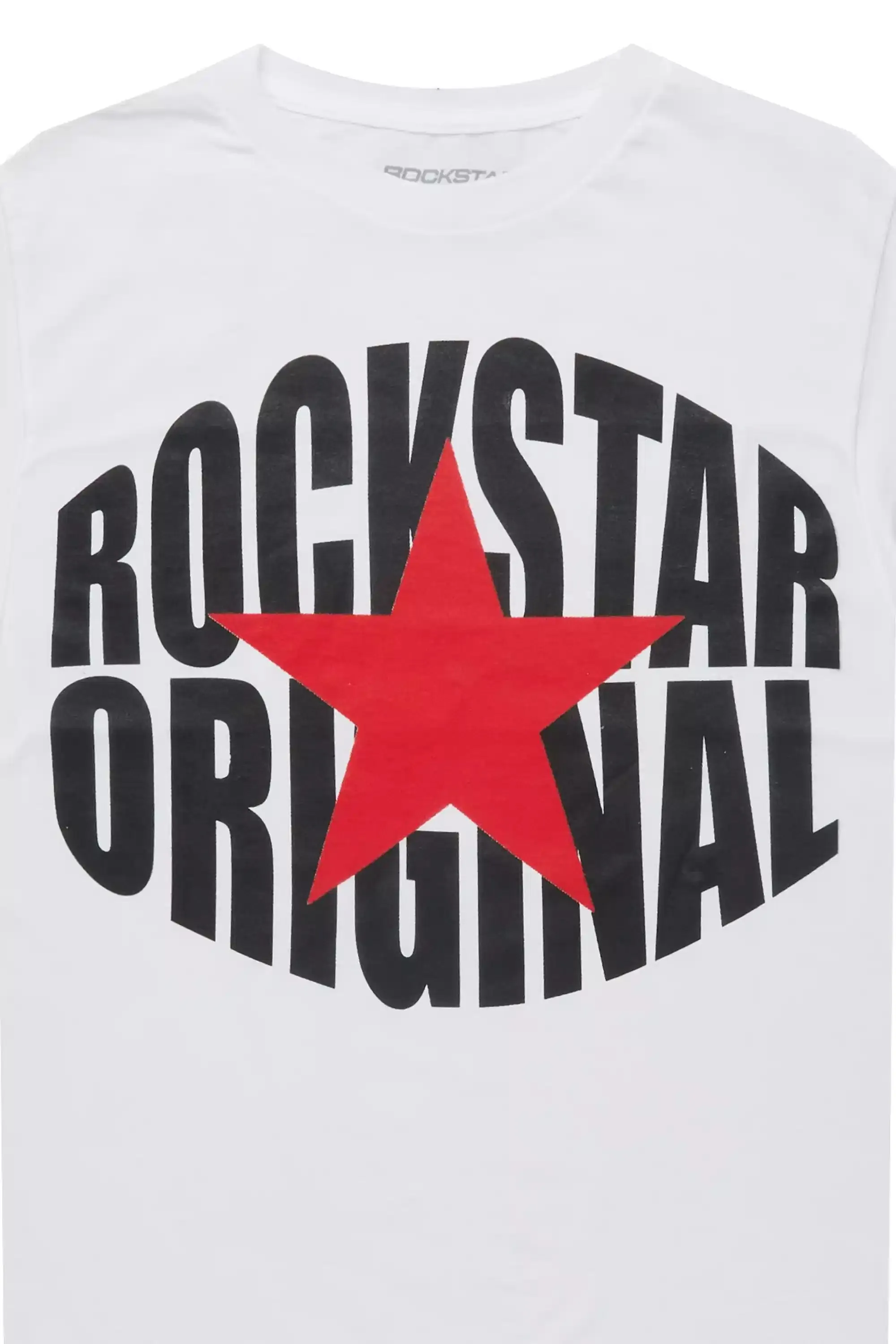 Boys Ezra White/Red Graphic T-Shirt sold by Rockstar Original product image thumbnail 2