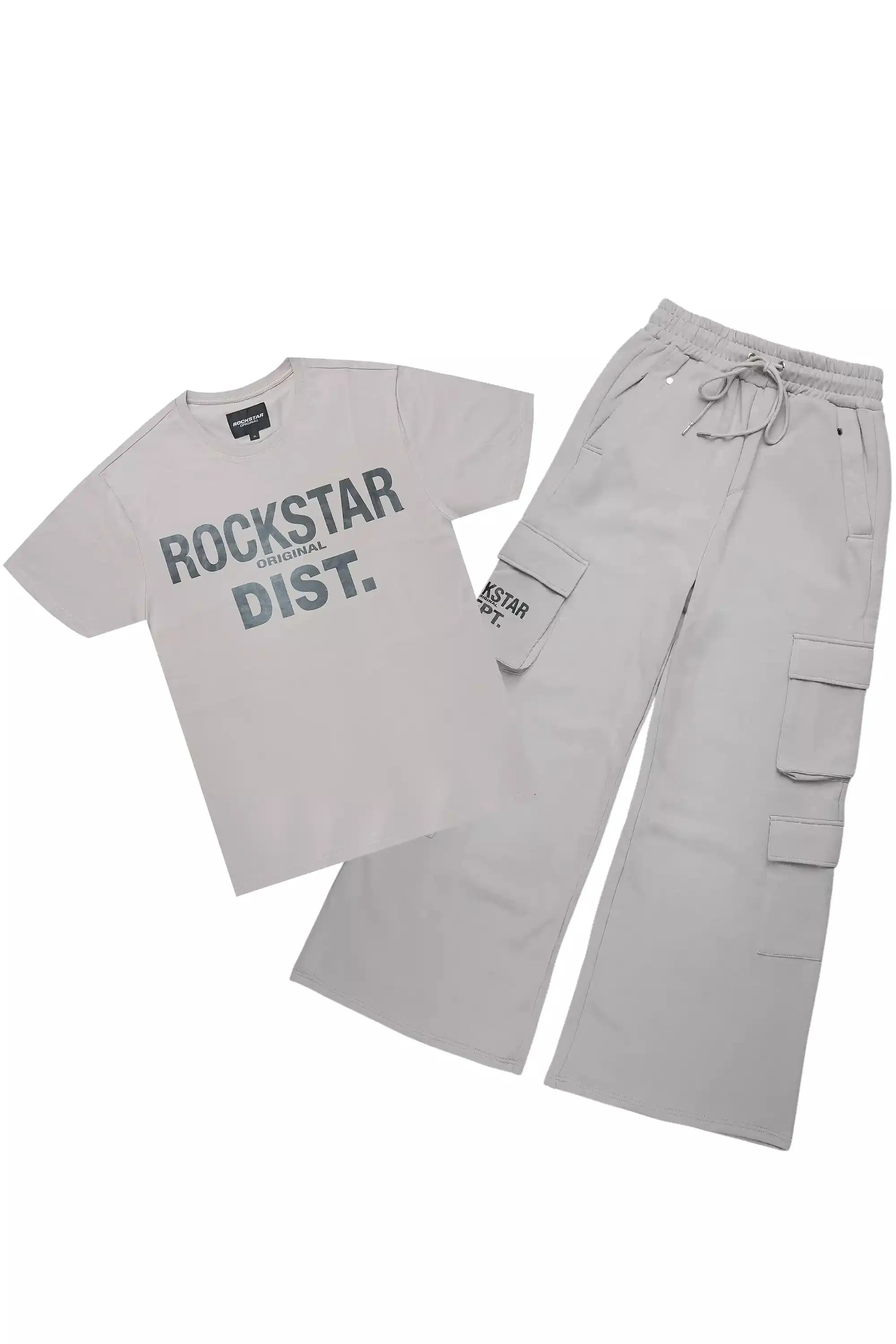 Abilio Grey T-Shirt/Baggy Stacked Track Set sold by Rockstar Original