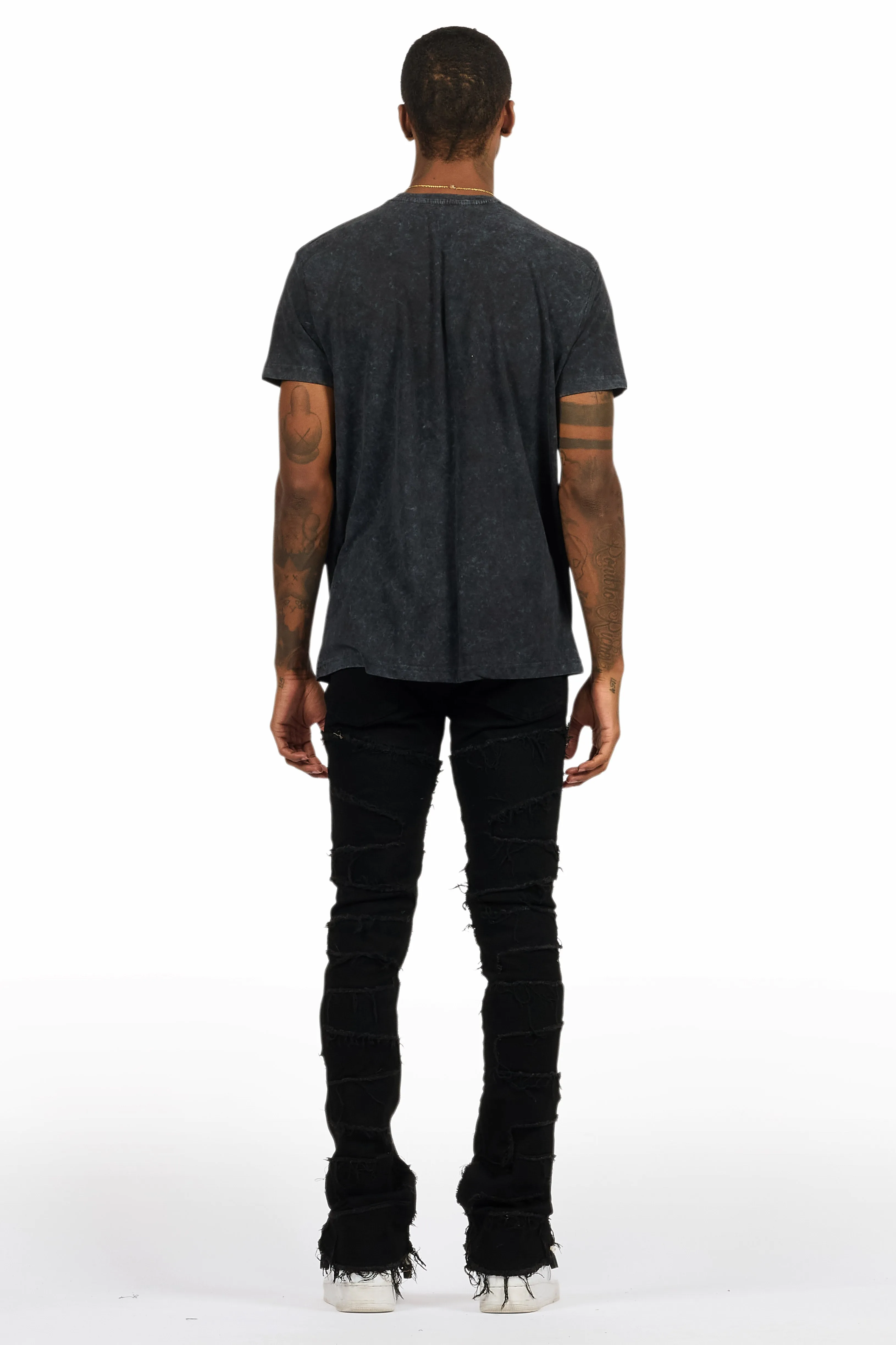 Schmear Vintage Black T-Shirt/Stacked Flare Jean Bundle sold by Rockstar Original product image thumbnail 4