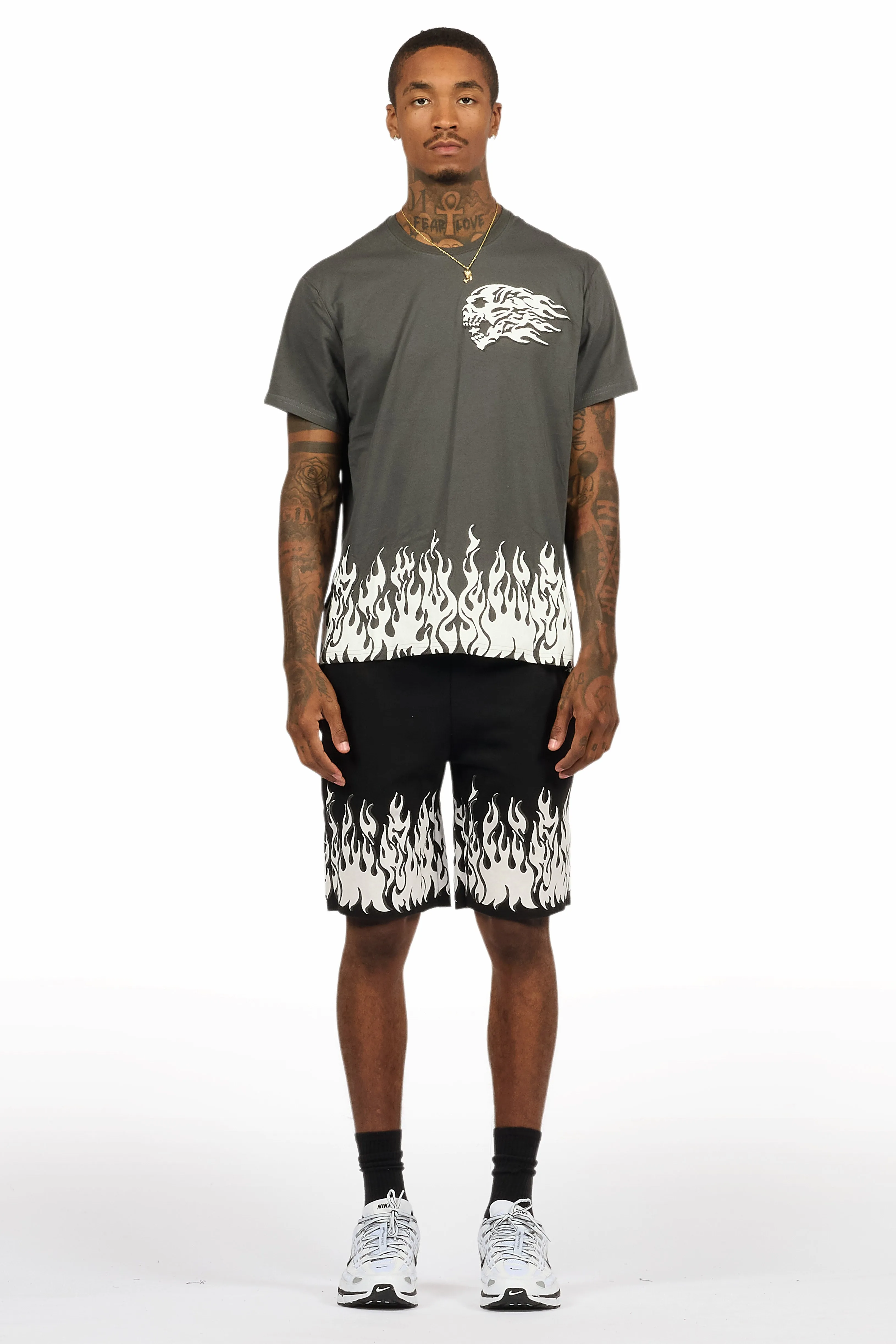 Bubble Charcoal T-Shirt/Short Set sold by Rockstar Original product image thumbnail 2