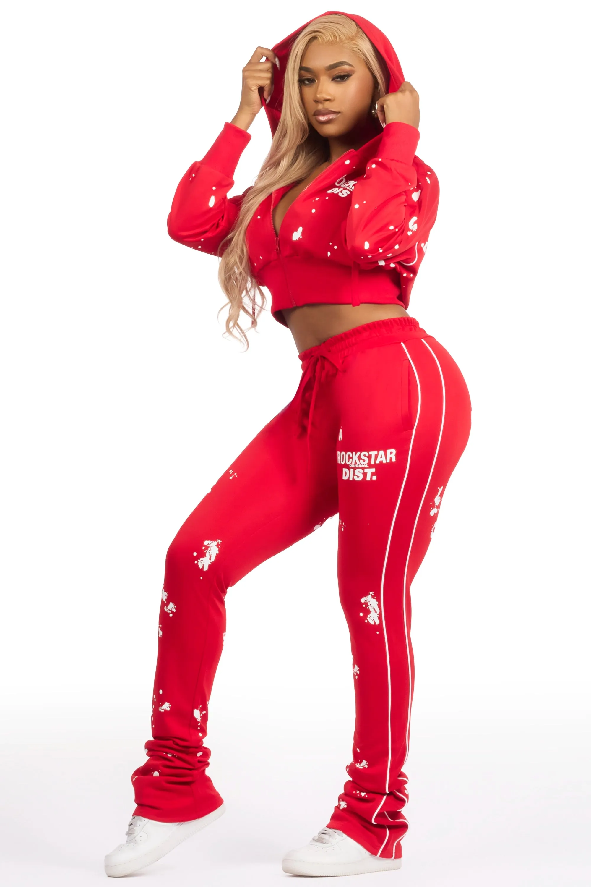 Maxine Red Tricot Stacked Trackset sold by Rockstar Original product image thumbnail 4