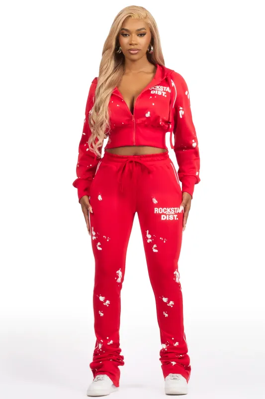 Maxine Red Tricot Stacked Trackset sold by Rockstar Original