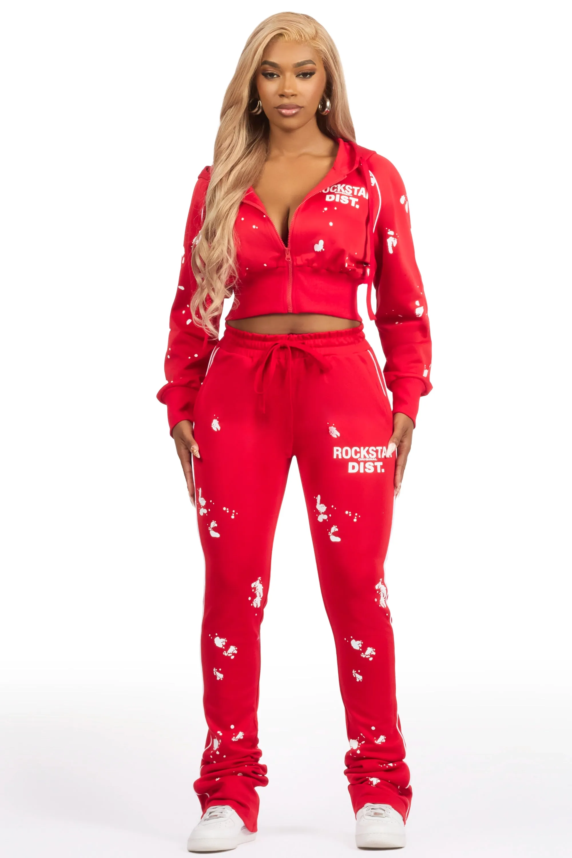 Maxine Red Tricot Stacked Trackset sold by Rockstar Original