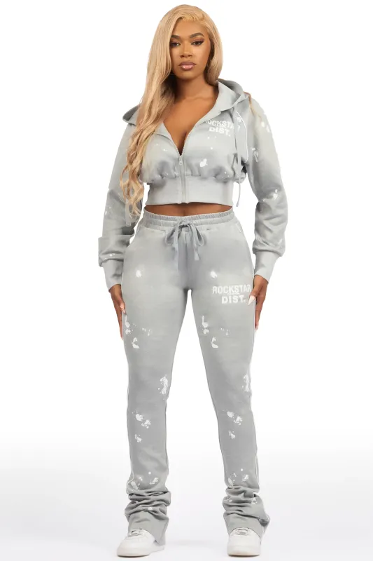 Maxine Heather Grey Tricot Stacked Trackset sold by Rockstar Original