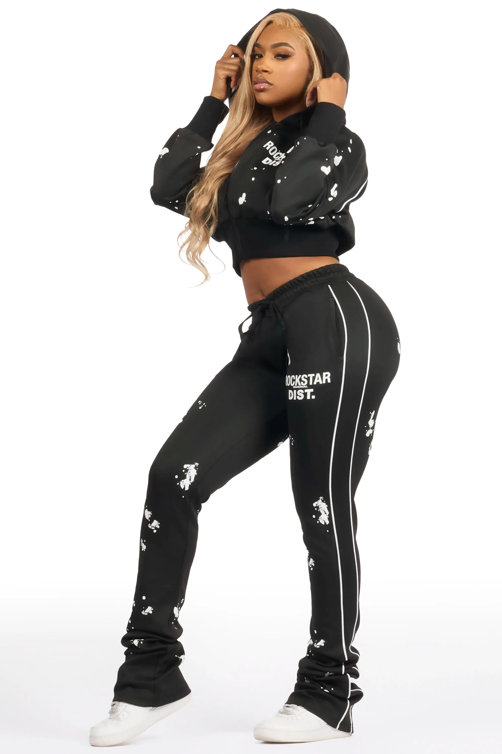 Maxine Black Tricot Stacked Trackset sold by Rockstar Original product image thumbnail 3