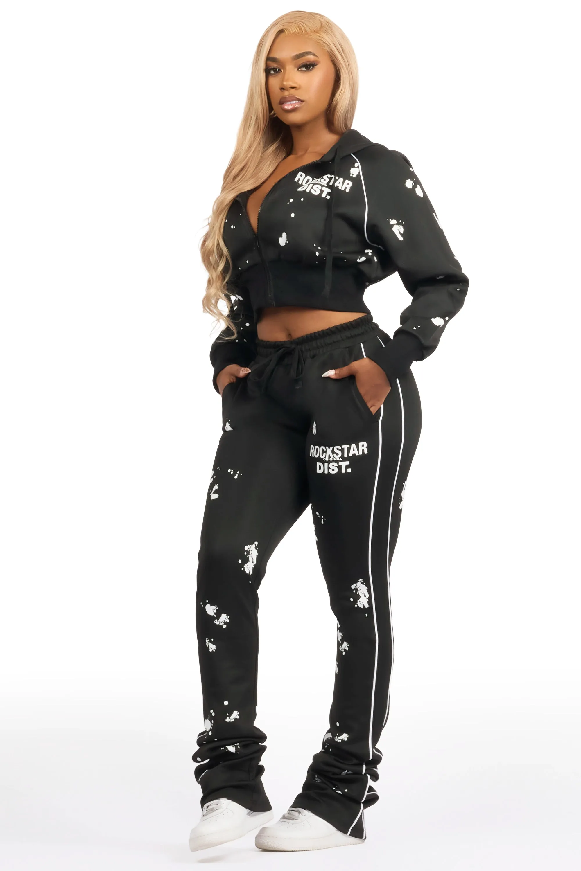 Maxine Black Tricot Stacked Trackset sold by Rockstar Original product image thumbnail 2