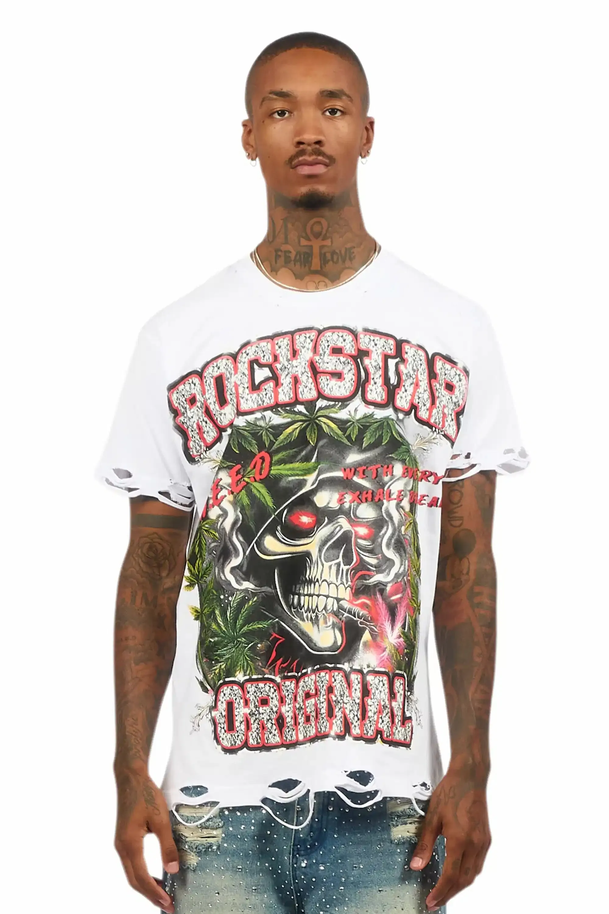 Hyzon White Oversized Graphic T-Shirt sold by Rockstar Original product image thumbnail 2