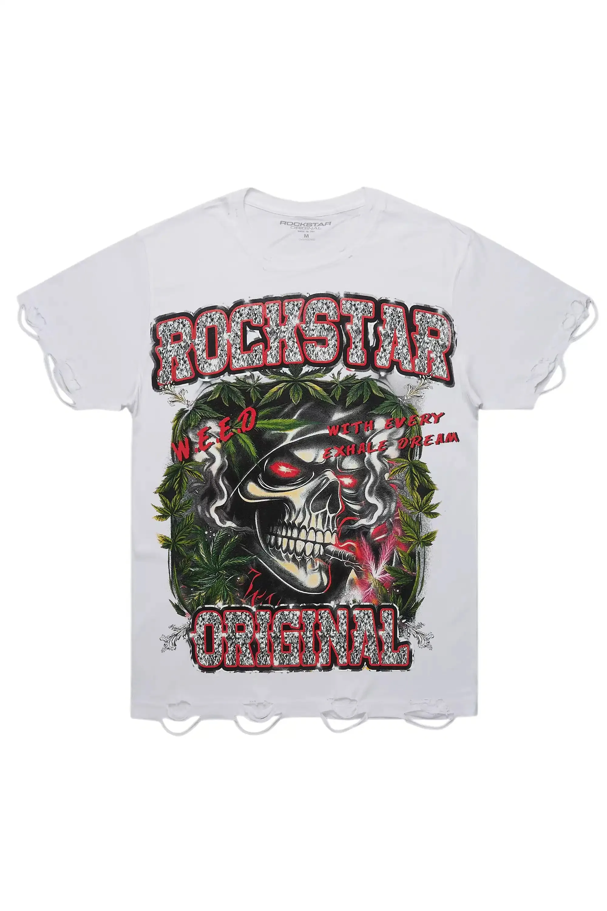 Hyzon White Oversized Graphic T-Shirt sold by Rockstar Original