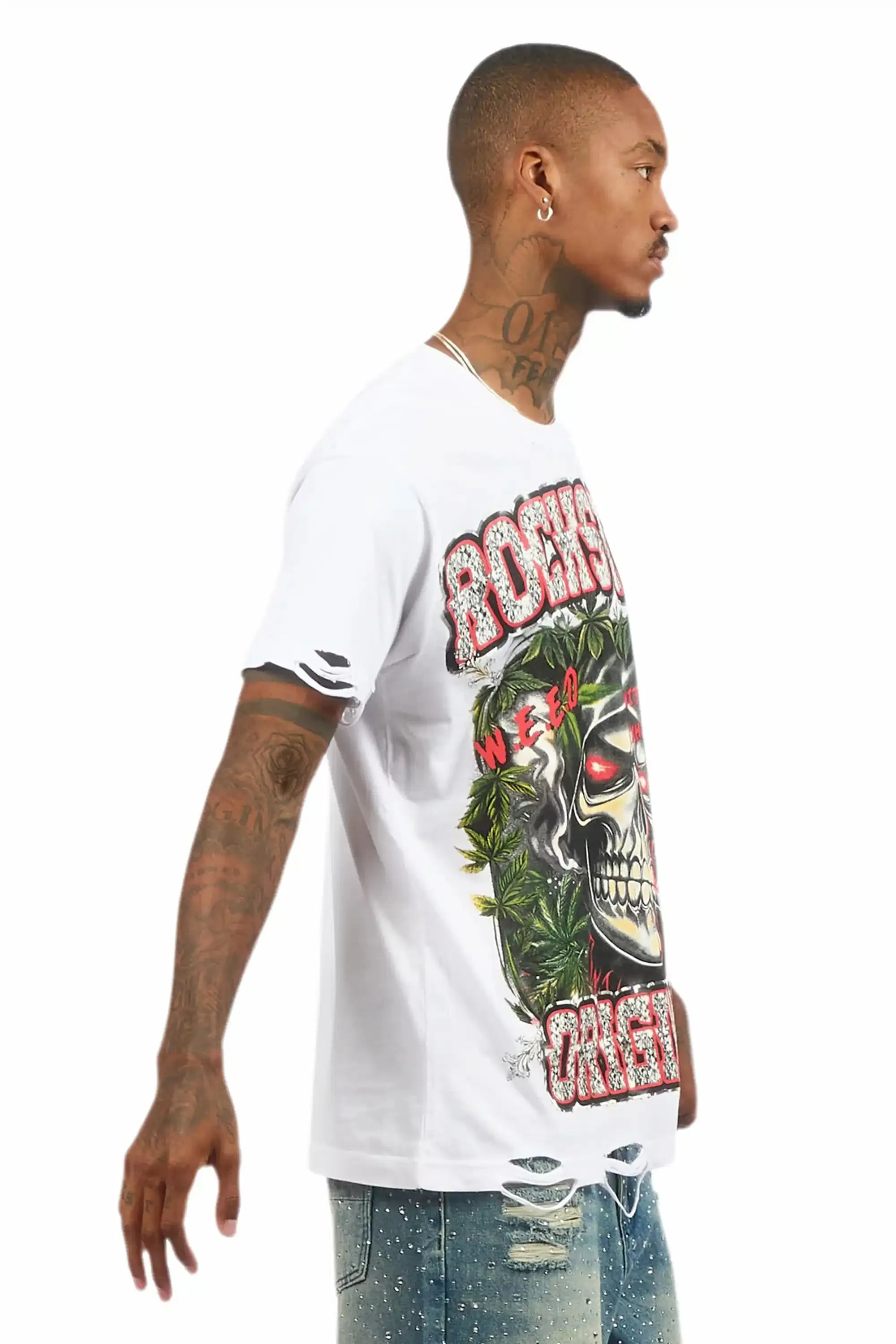 Hyzon White Oversized Graphic T-Shirt sold by Rockstar Original product image thumbnail 4