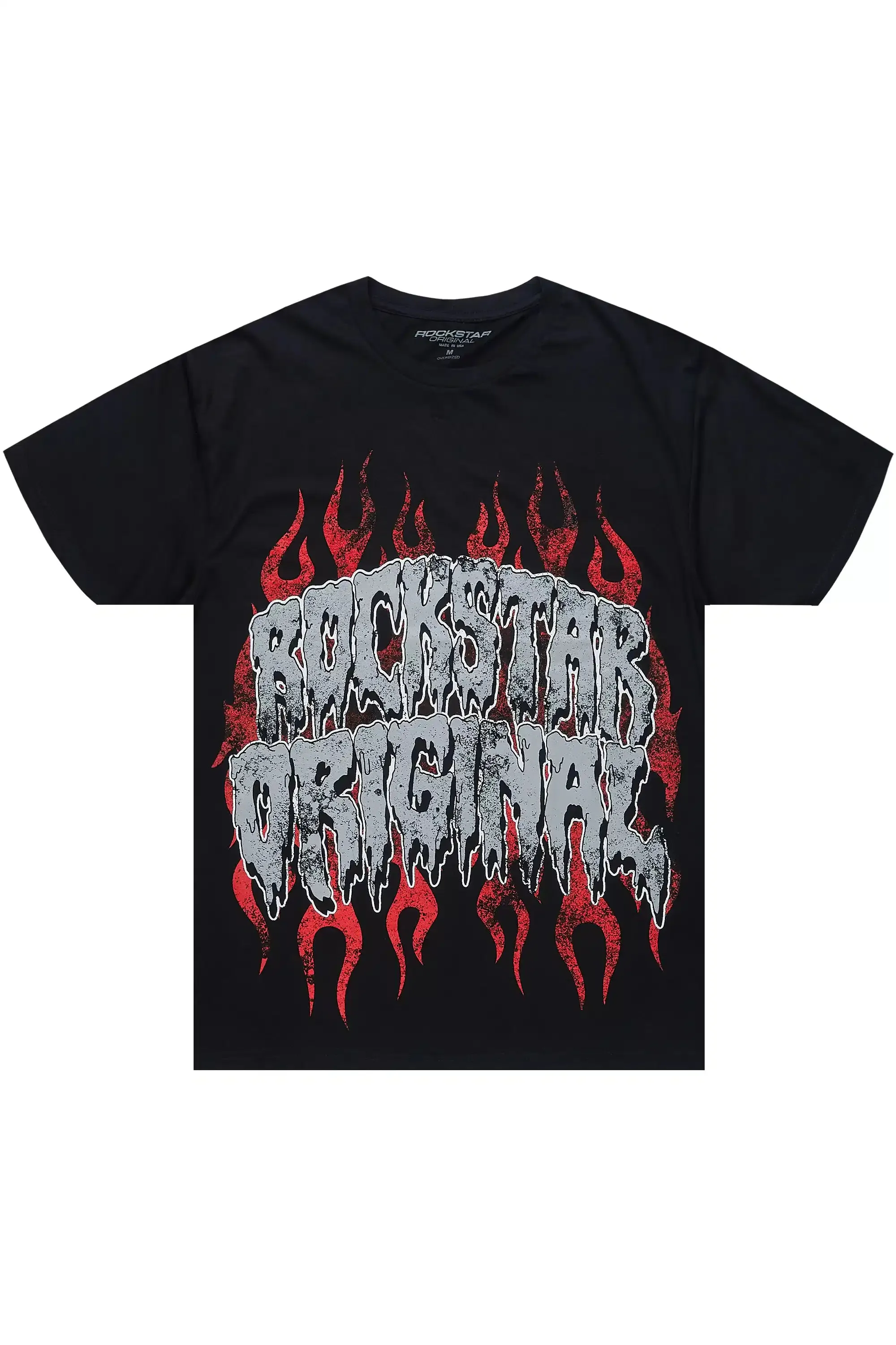 Kaelonix Black Oversized Graphic T-Shirt sold by Rockstar Original