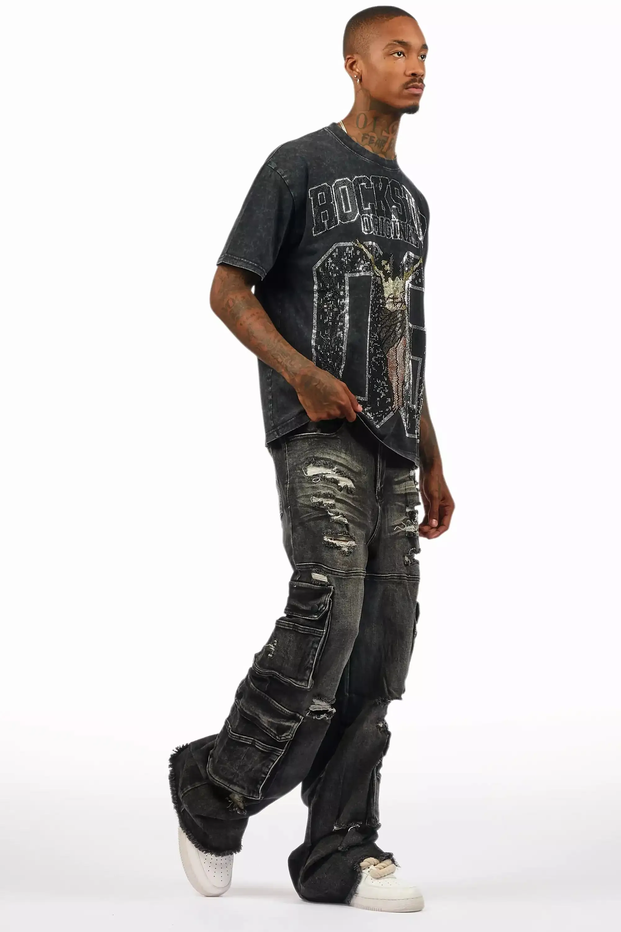 Keylor Washed Black Baggy Fit Jean sold by Rockstar Original product image thumbnail 4