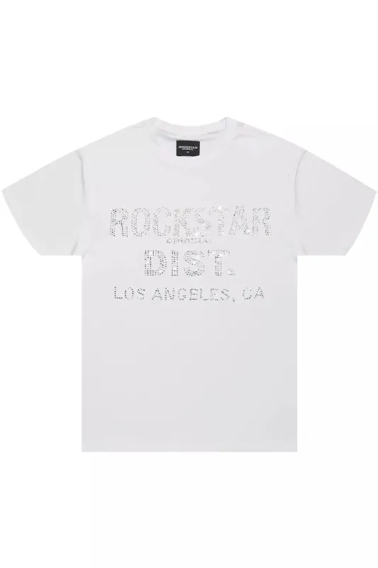 Shaleesha White Rhinestone T-Shirt sold by Rockstar Original