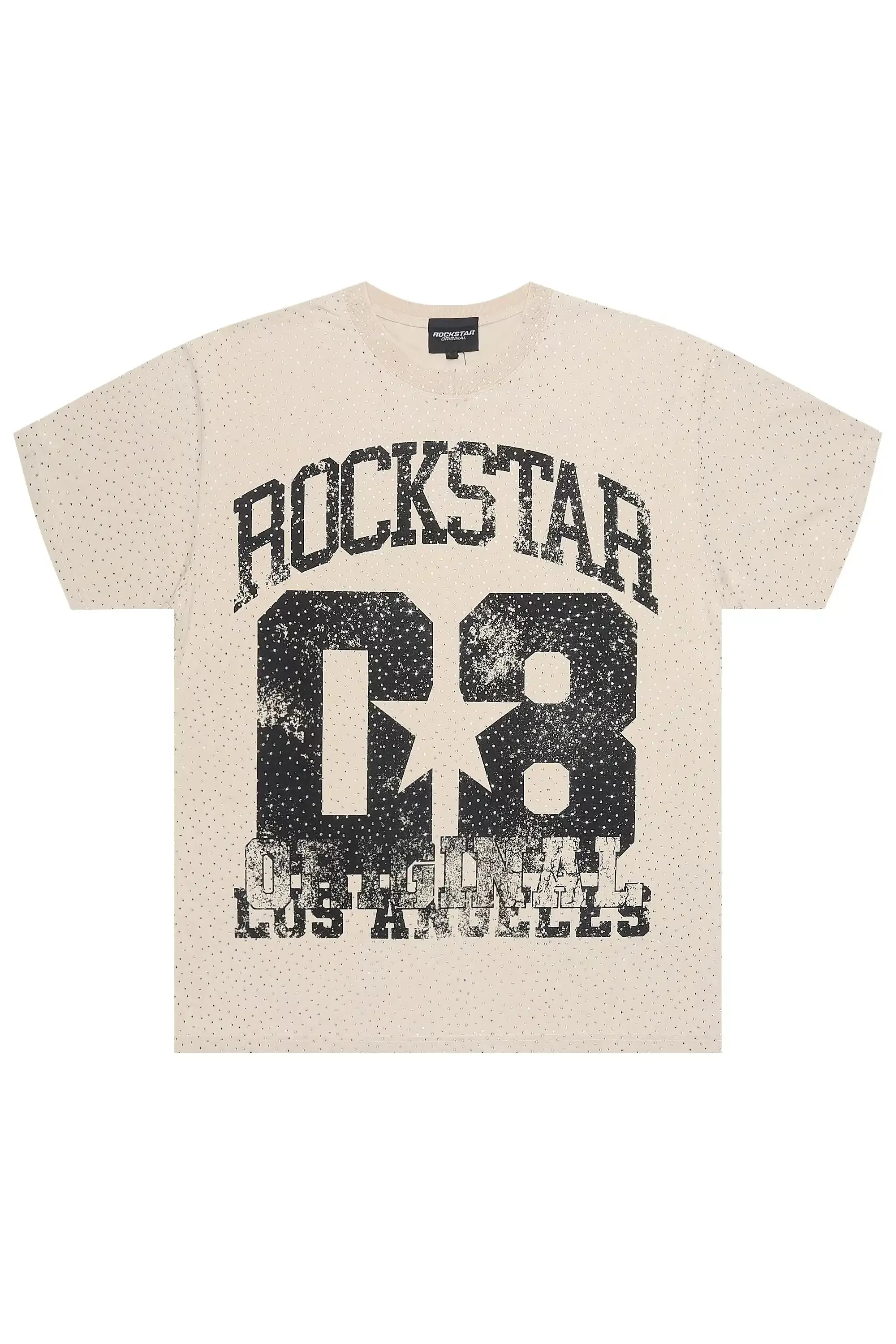 Adrianne Beige Rhinestone T-Shirt sold by Rockstar Original