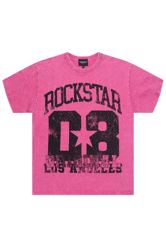 Adrianne Pink Rhinestone T-Shirt sold by Rockstar Original