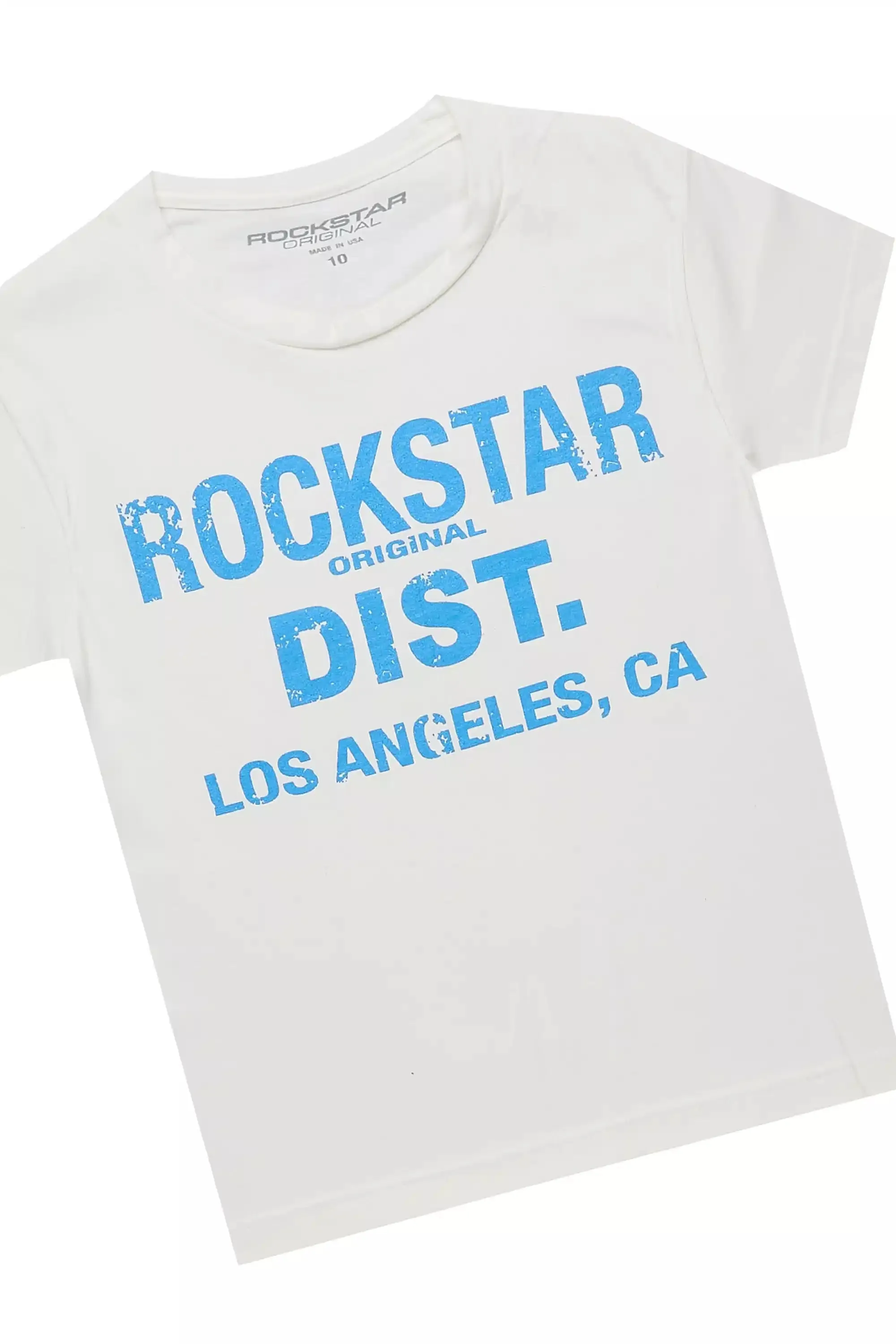 Boys Lake White/Blue T-Shirt/Dag Stacked Flare Jean Set sold by Rockstar Original product image thumbnail 2
