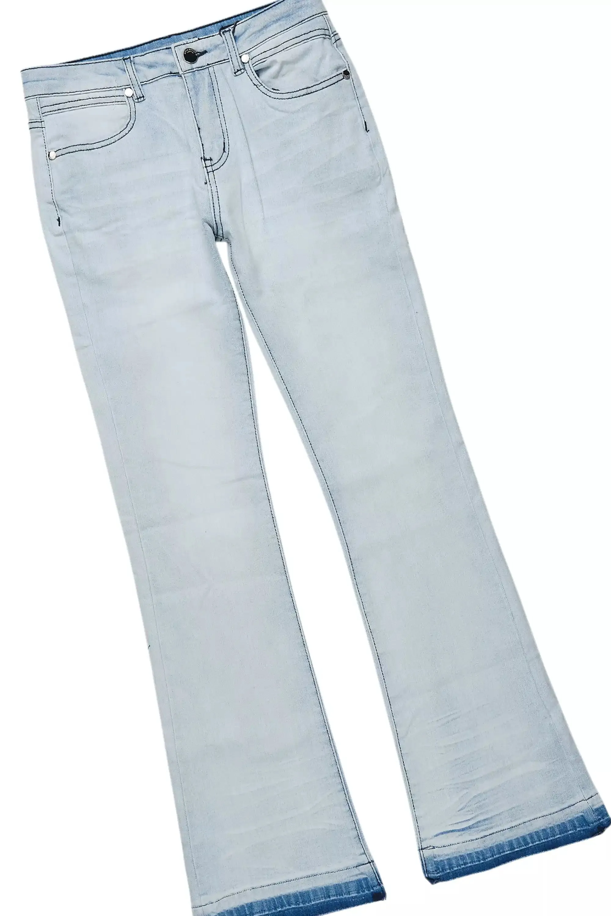 Boys Lake White/Blue T-Shirt/Dag Stacked Flare Jean Set sold by Rockstar Original product image thumbnail 3