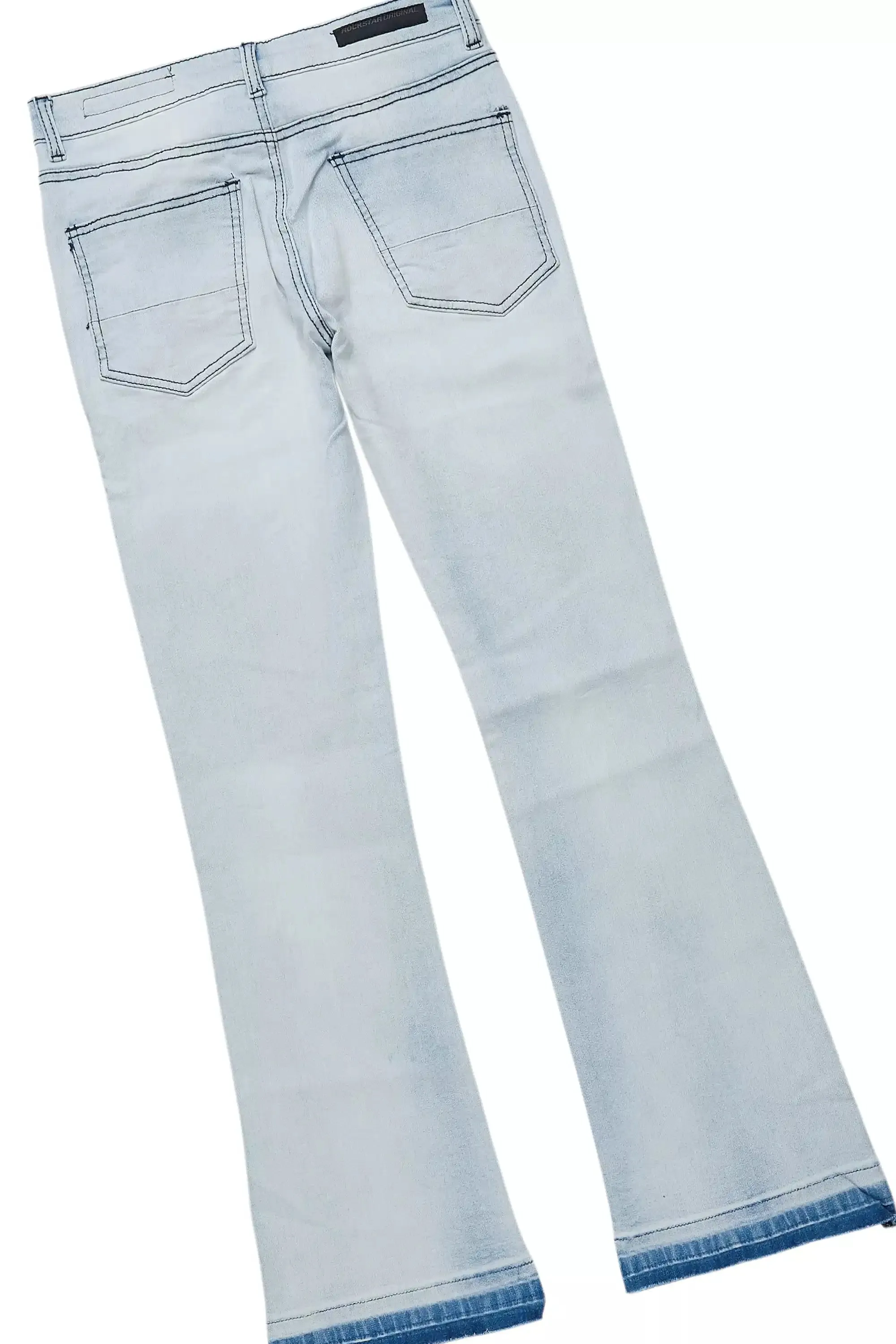 Boys Lake White/Blue T-Shirt/Dag Stacked Flare Jean Set sold by Rockstar Original product image thumbnail 4