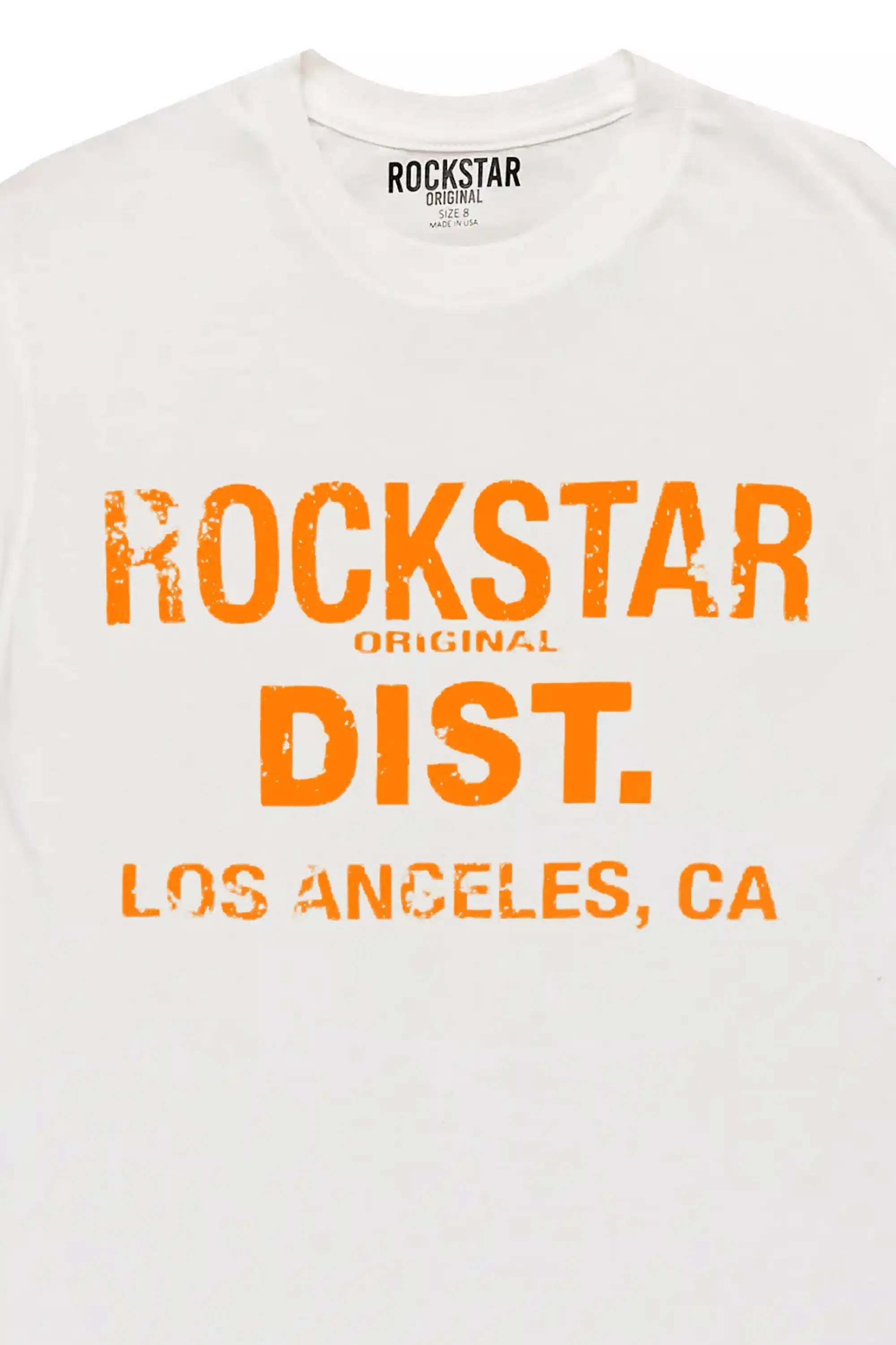 Boys Koen White/Orange Graphic T-Shirt sold by Rockstar Original product image thumbnail 2