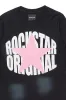 Girls Khaly L/S  Black/Pink Graphic T-Shirt With Patch sold by Rockstar Original