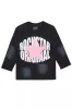 Girls Khaly L/S  Black/Pink Graphic T-Shirt With Patch sold by Rockstar Original