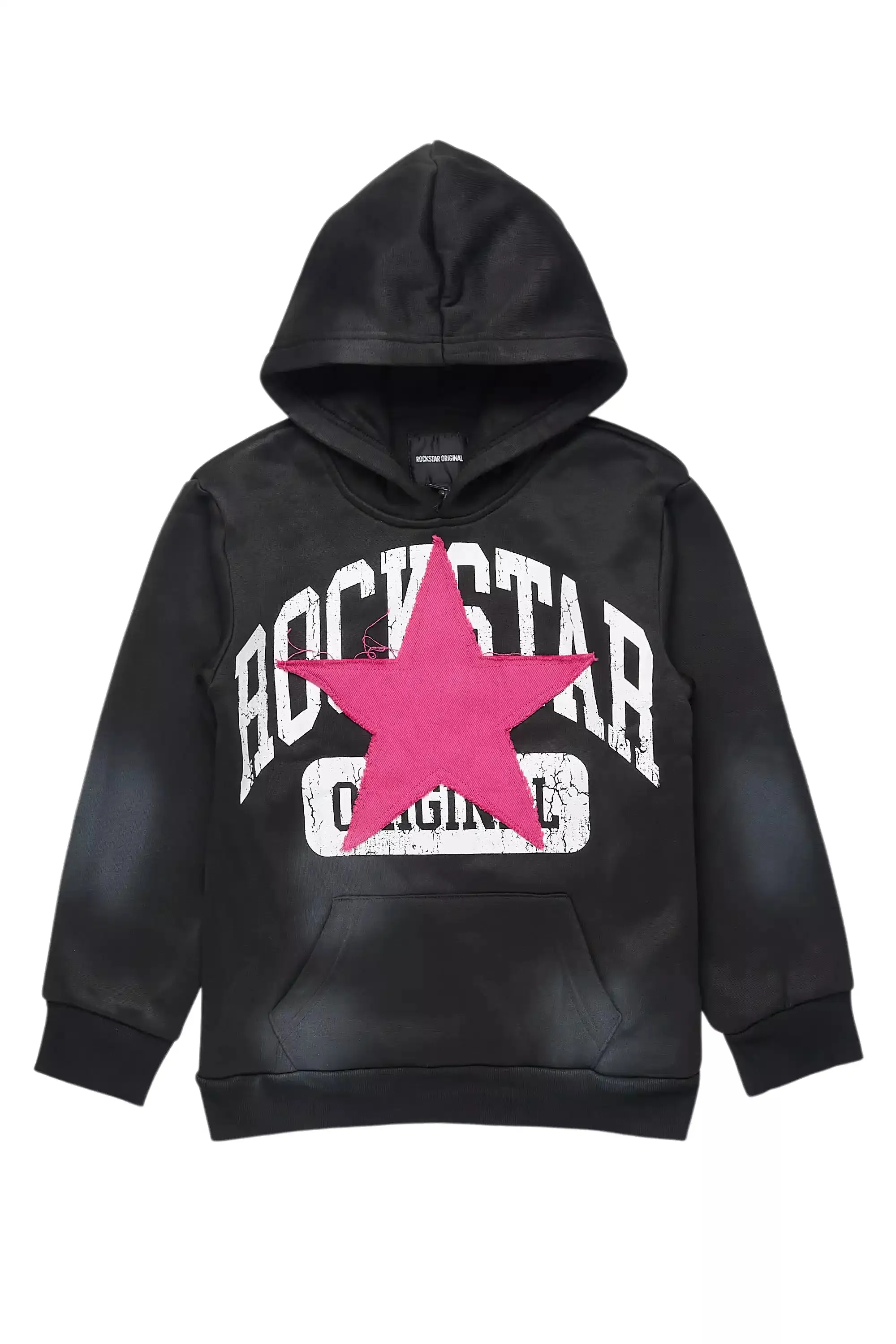 Girls Danika Black/Pink Graphic Hoodie with Patch sold by Rockstar Original