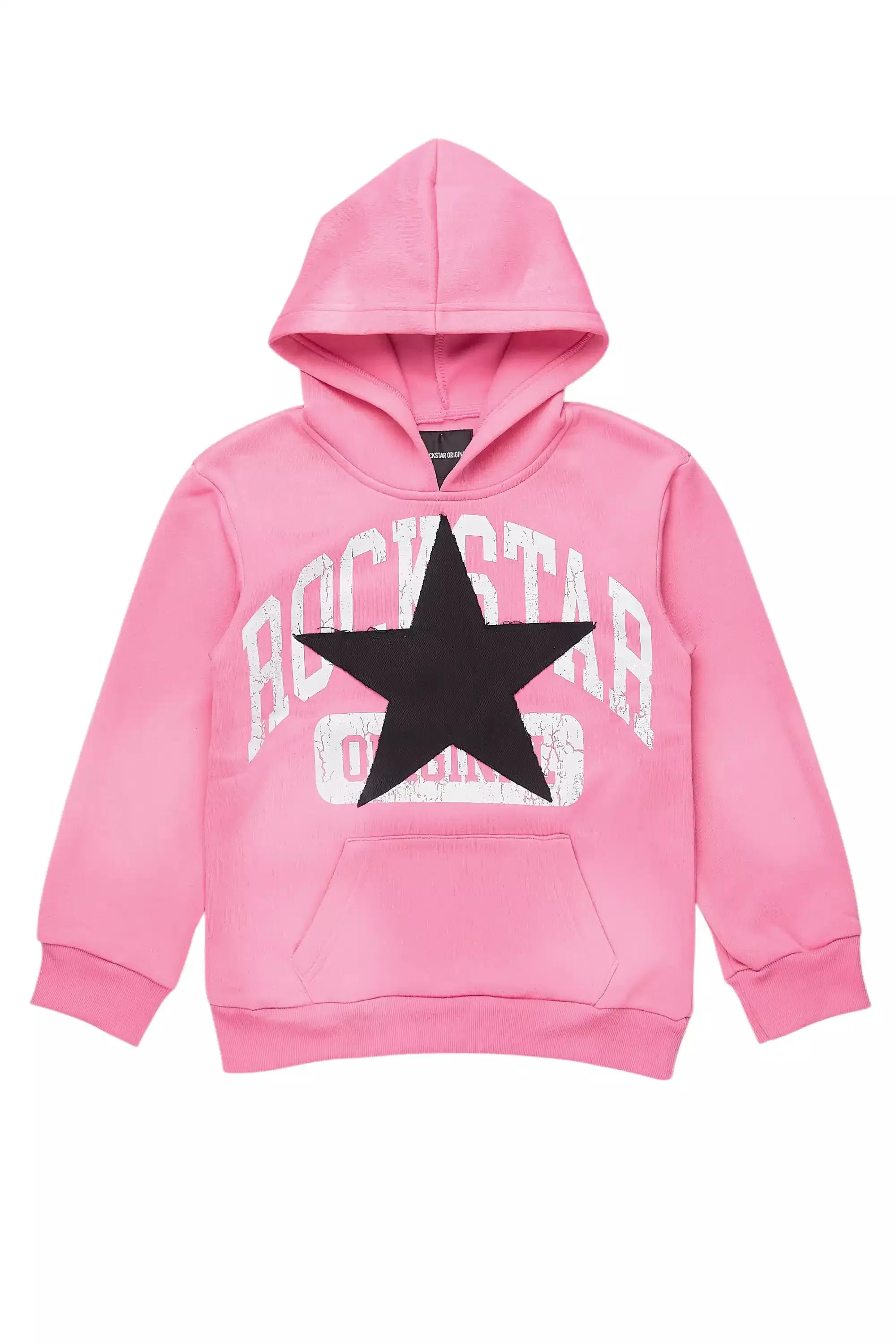 Girls Danika Pink/Black Graphic Hoodie with Patch sold by Rockstar Original