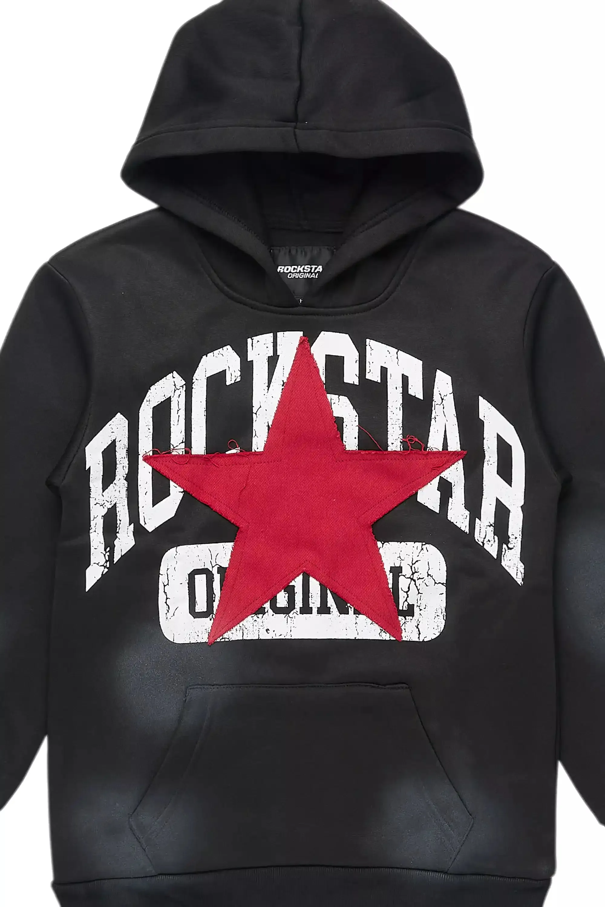 Boys Mallor Black/Red Graphic Hoodie with patch sold by Rockstar Original product image thumbnail 2