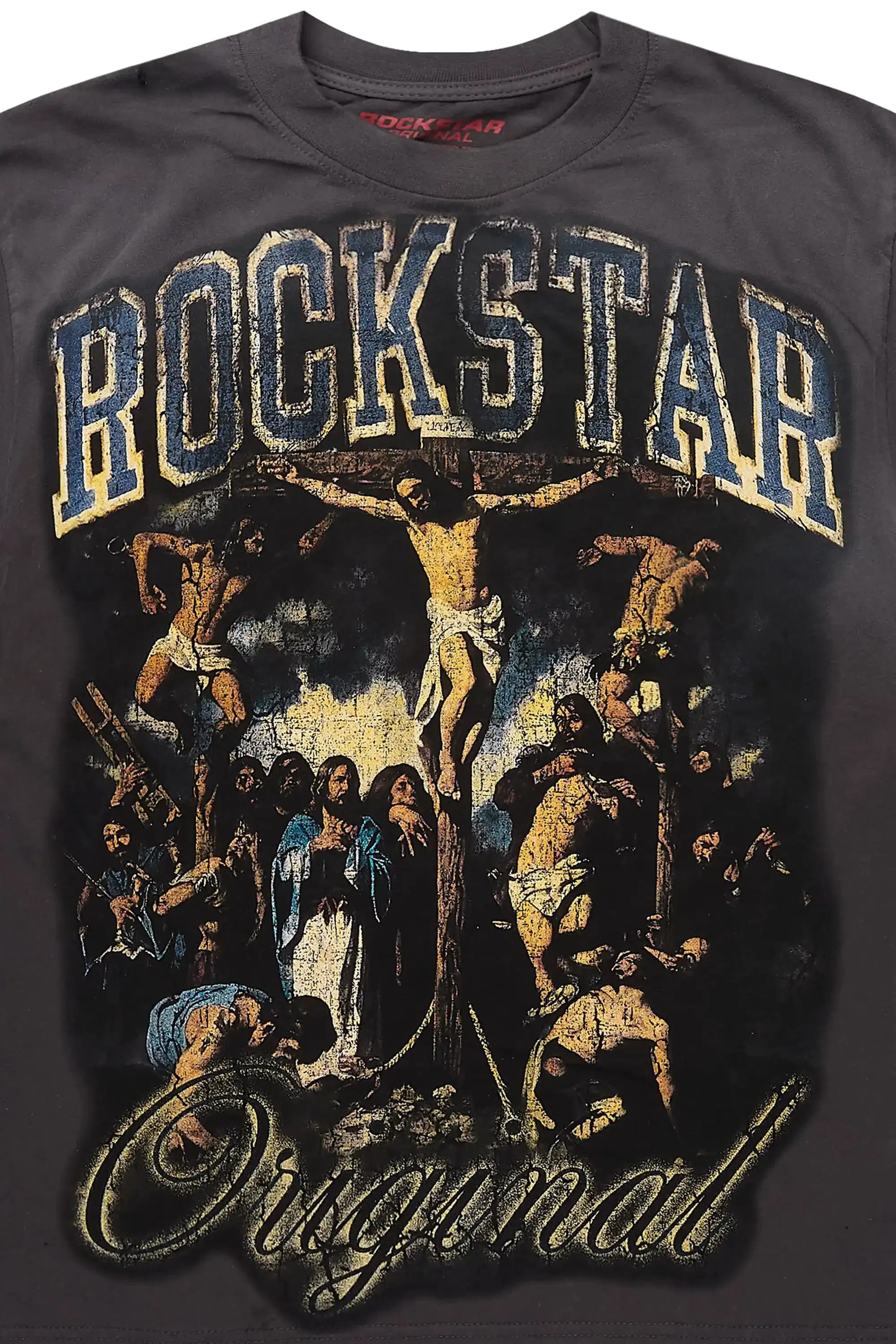 Waller Vintage Grey Oversized Graphic T-Shirt sold by Rockstar Original product image thumbnail 2