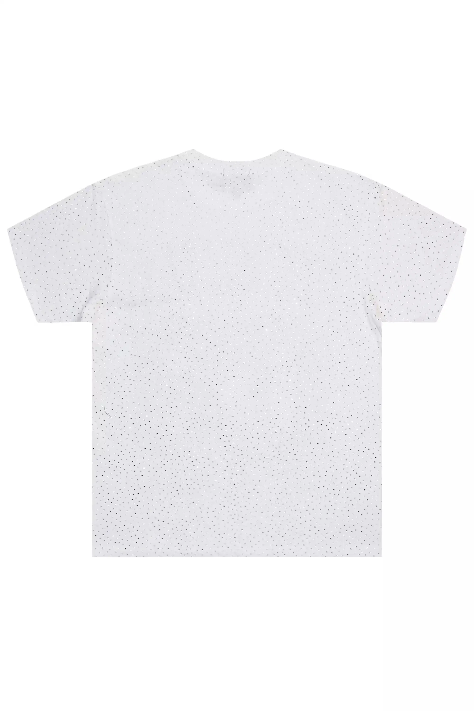 Flamur White Graphic Rhinestone T-Shirt sold by Rockstar Original product image thumbnail 3