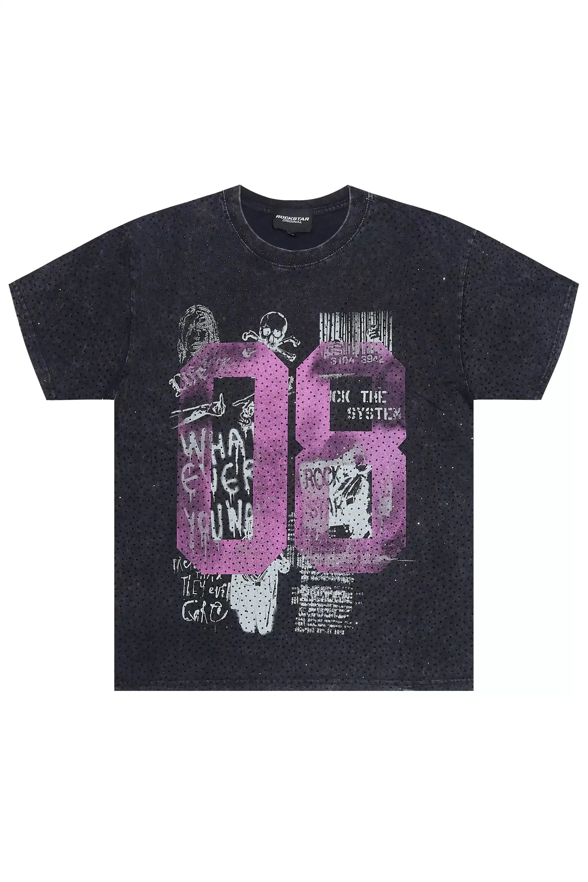 Kammile Black Rhinestone T-Shirt sold by Rockstar Original