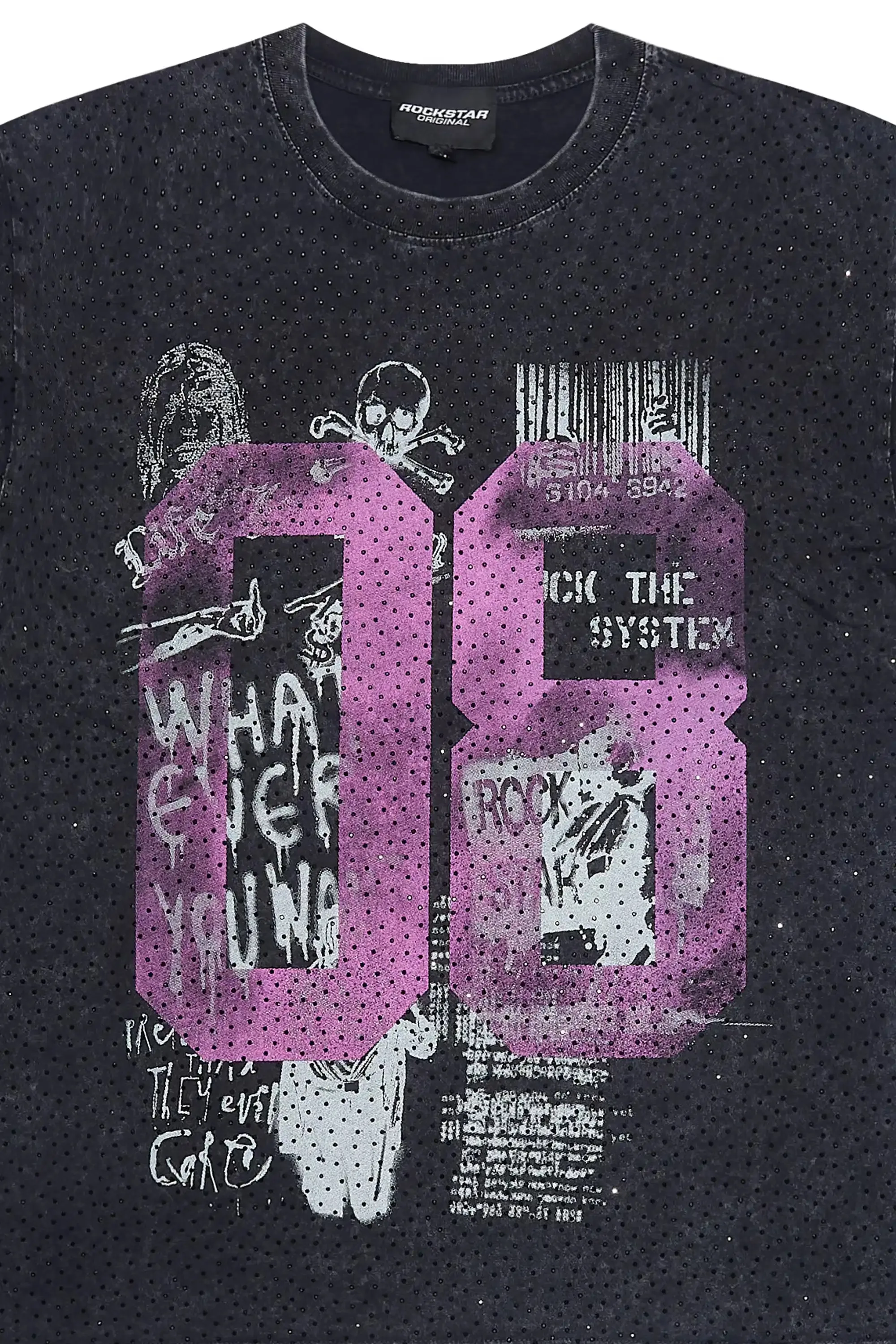 Kammile Black Rhinestone T-Shirt sold by Rockstar Original product image thumbnail 2