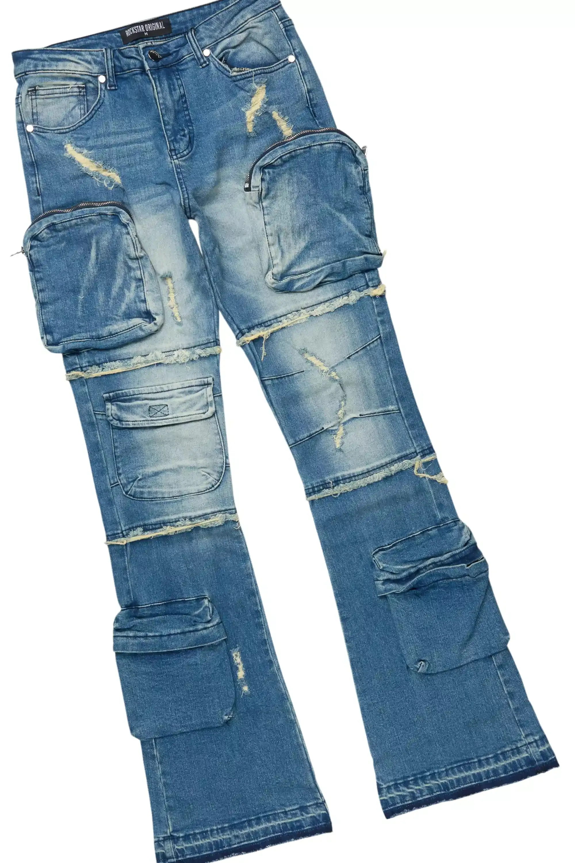 Jaleesia White Tee & Toniesha Dirty Blue Wash Jean Set sold by Rockstar Original product image thumbnail 3