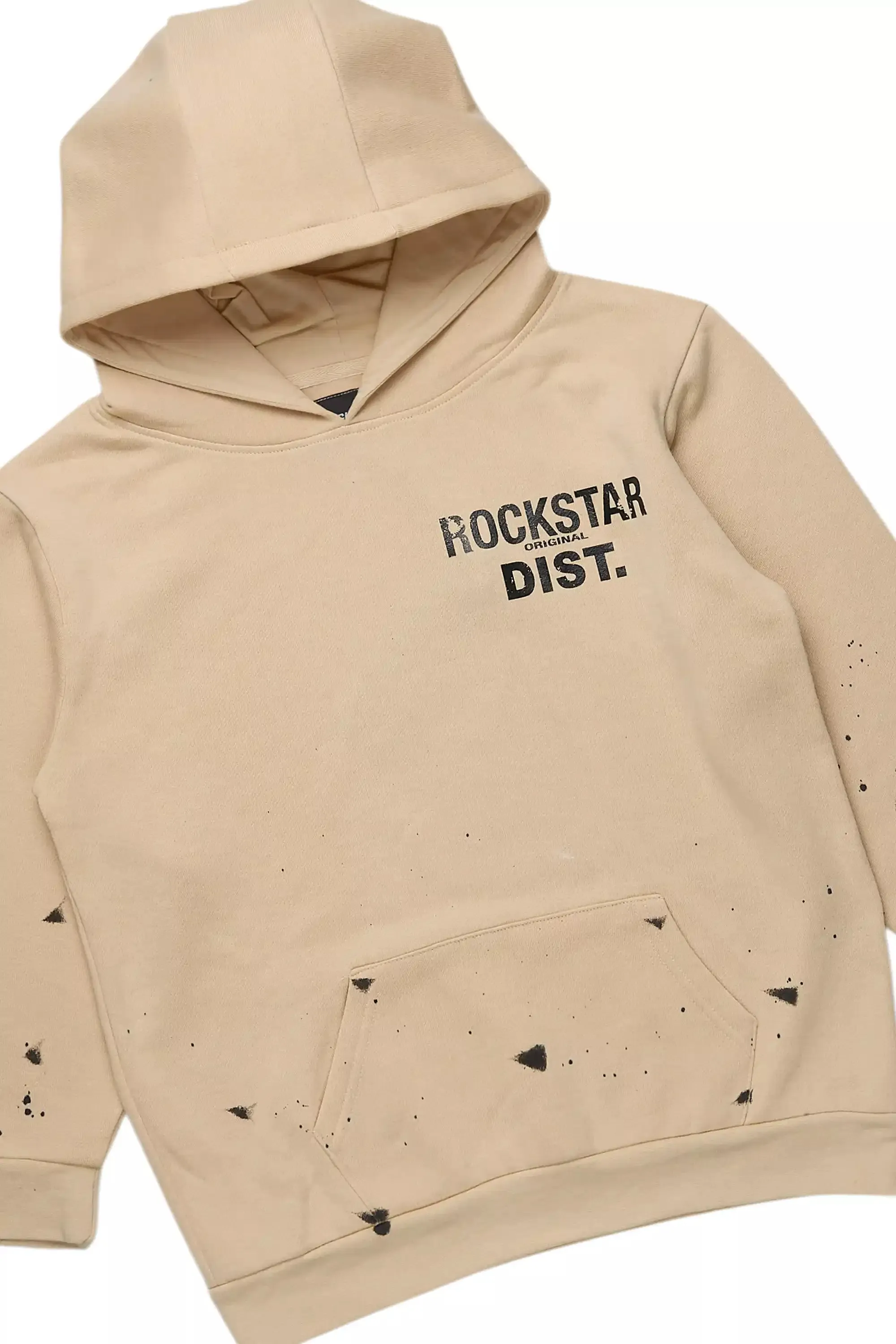 Boys Raffer Beige/Black Hoodie Short Set sold by Rockstar Original product image thumbnail 2