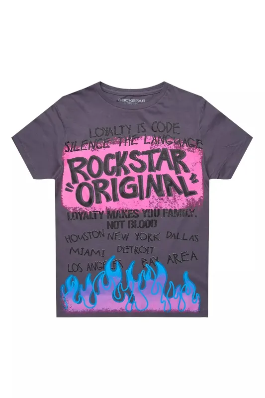 Boys Beno Denim Blue Graphic T-Shirt sold by Rockstar Original