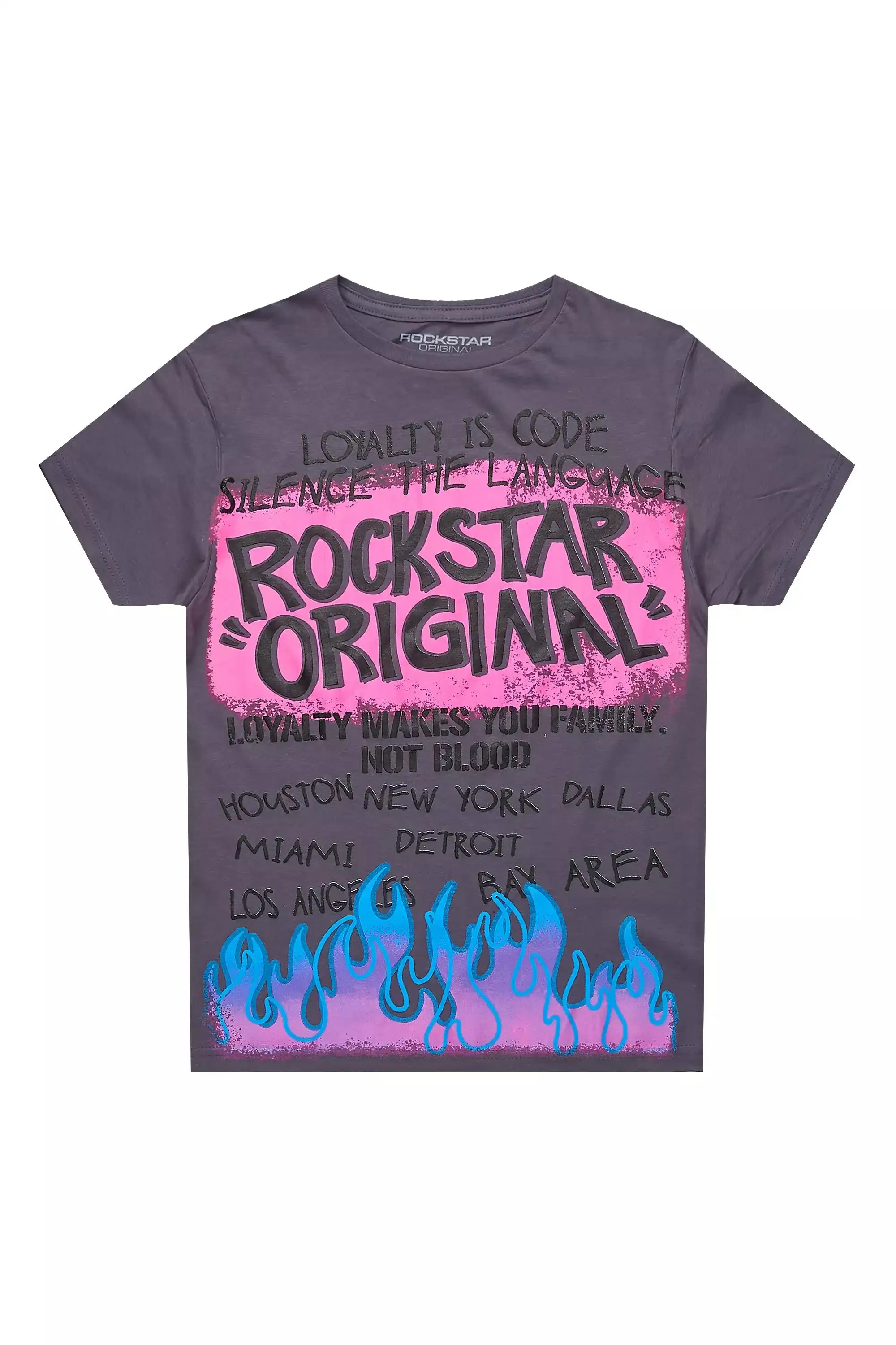 Boys Beno Denim Blue Graphic T-Shirt sold by Rockstar Original