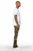 Piet Green Camo Cargo Super Stacked Flare Jean sold by Rockstar Original