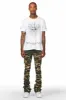 Piet Green Camo Cargo Super Stacked Flare Jean sold by Rockstar Original
