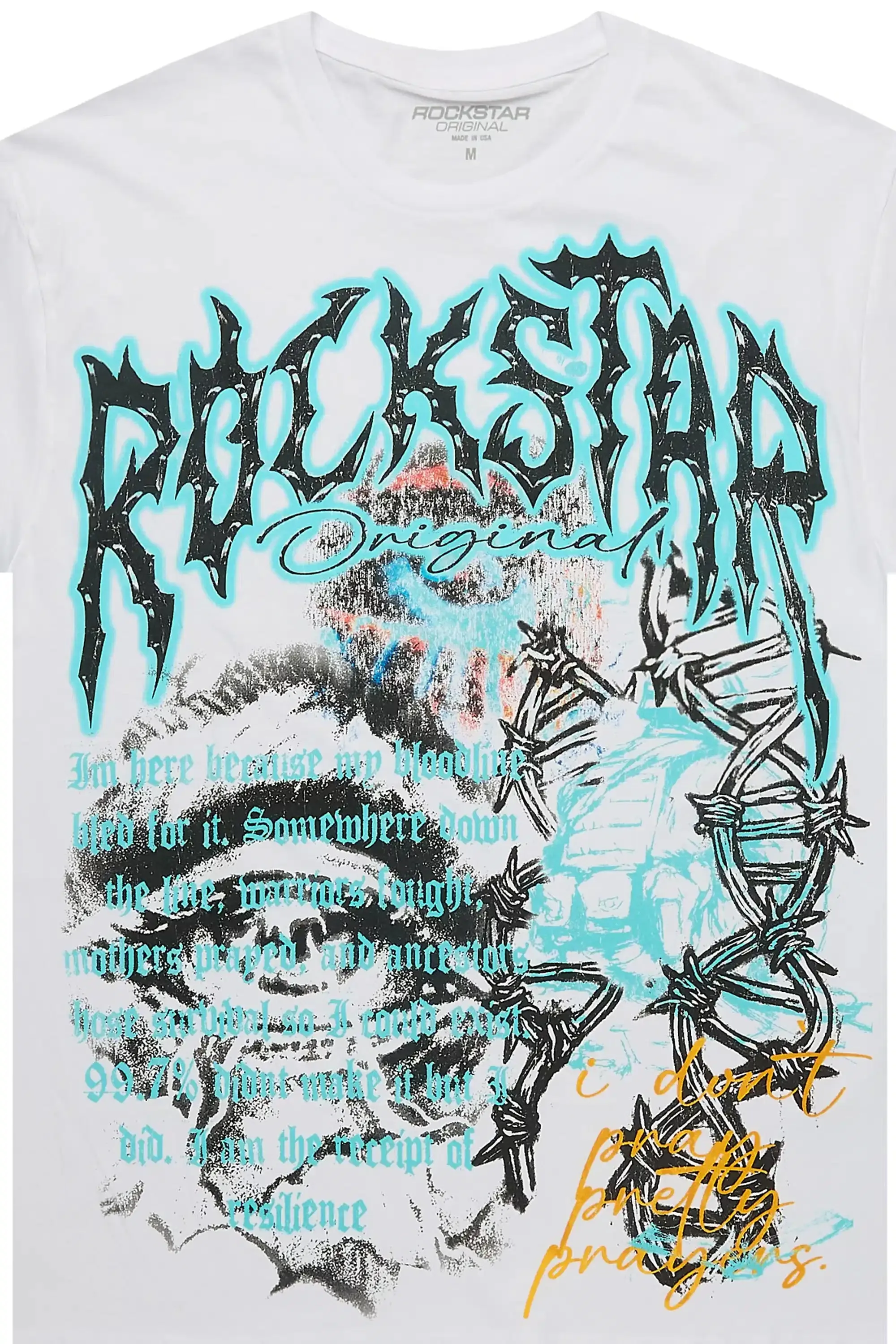 Terrina White Graphic Short Sleeve Tee sold by Rockstar Original product image thumbnail 2