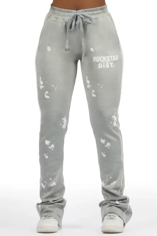 Selah Heather Grey Stacked Track Pant sold by Rockstar Original