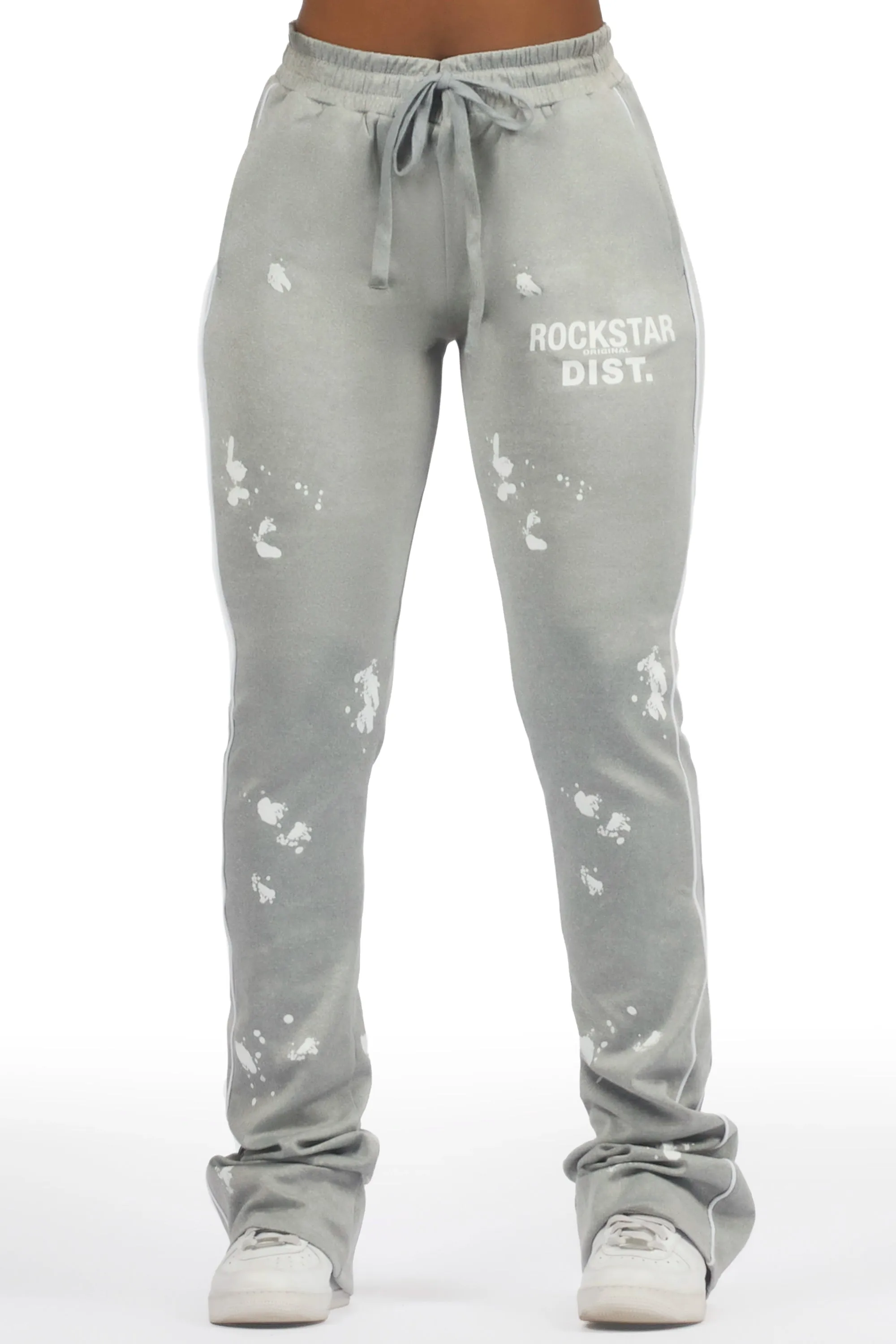 Selah Heather Grey Stacked Track Pant sold by Rockstar Original