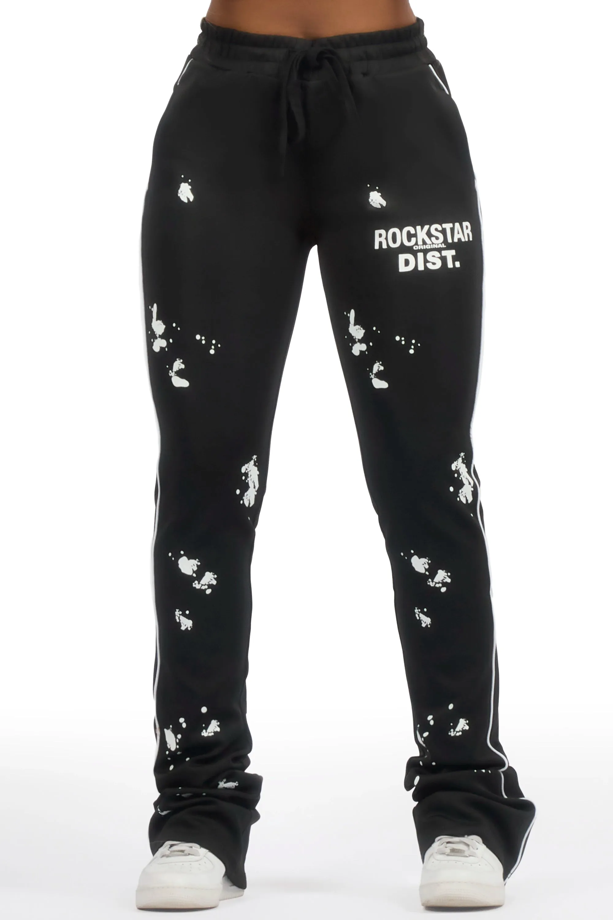 Selah Black Stacked Track Pant sold by Rockstar Original product image thumbnail 3