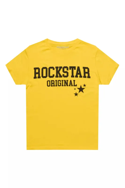Boys Pluton Yellow/Black Graphic T-Shirt sold by Rockstar Original