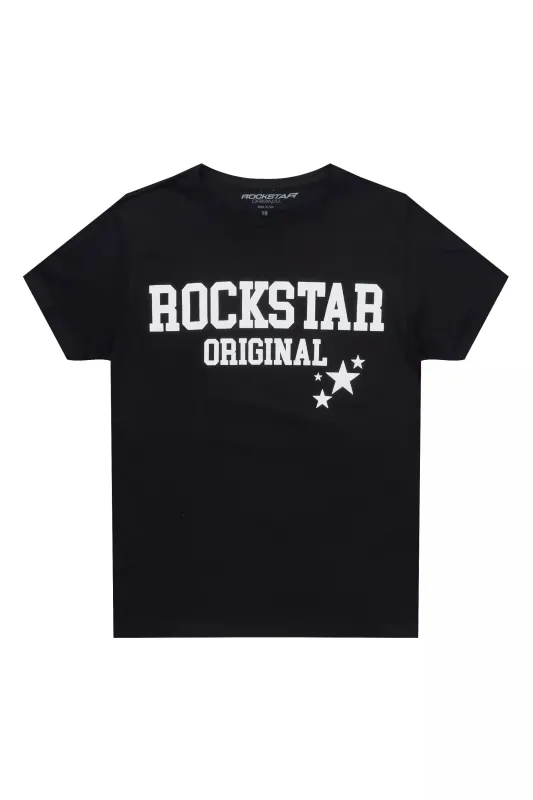 Boys Pluton Black/White Graphic T-Shirt sold by Rockstar Original