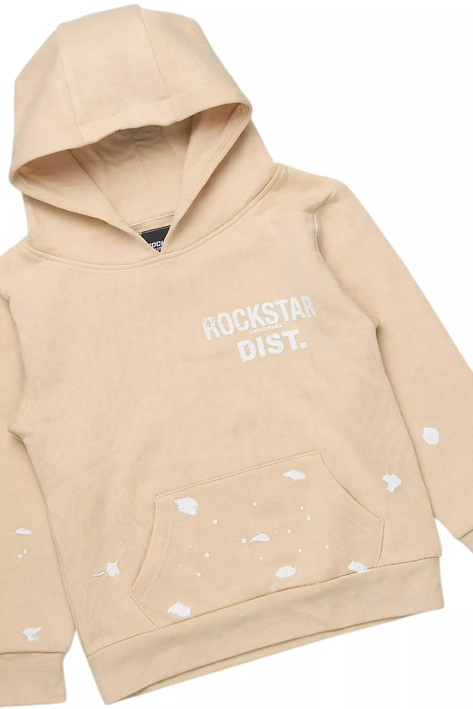 Boys Raffer Beige Hoodie Short Set sold by Rockstar Original product image thumbnail 2